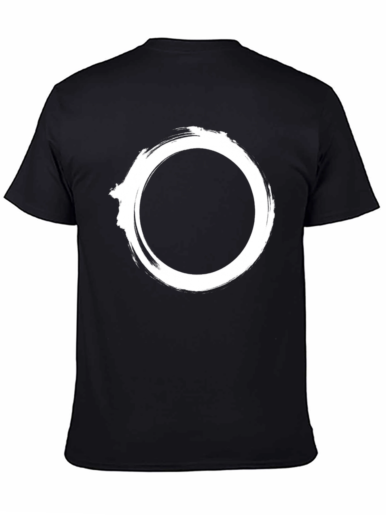 Minimalist Zen Circle Black T-Shirt