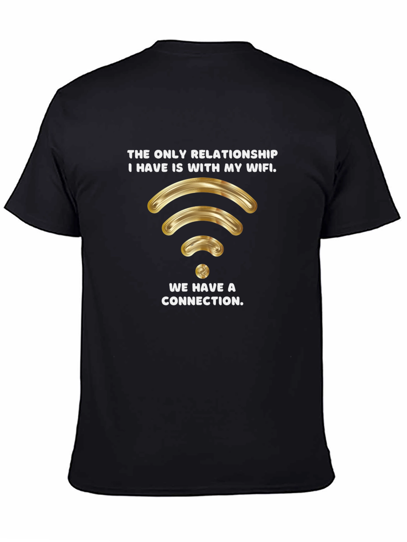 Wifi Relationship Graphic Tee - Black T-Shirt