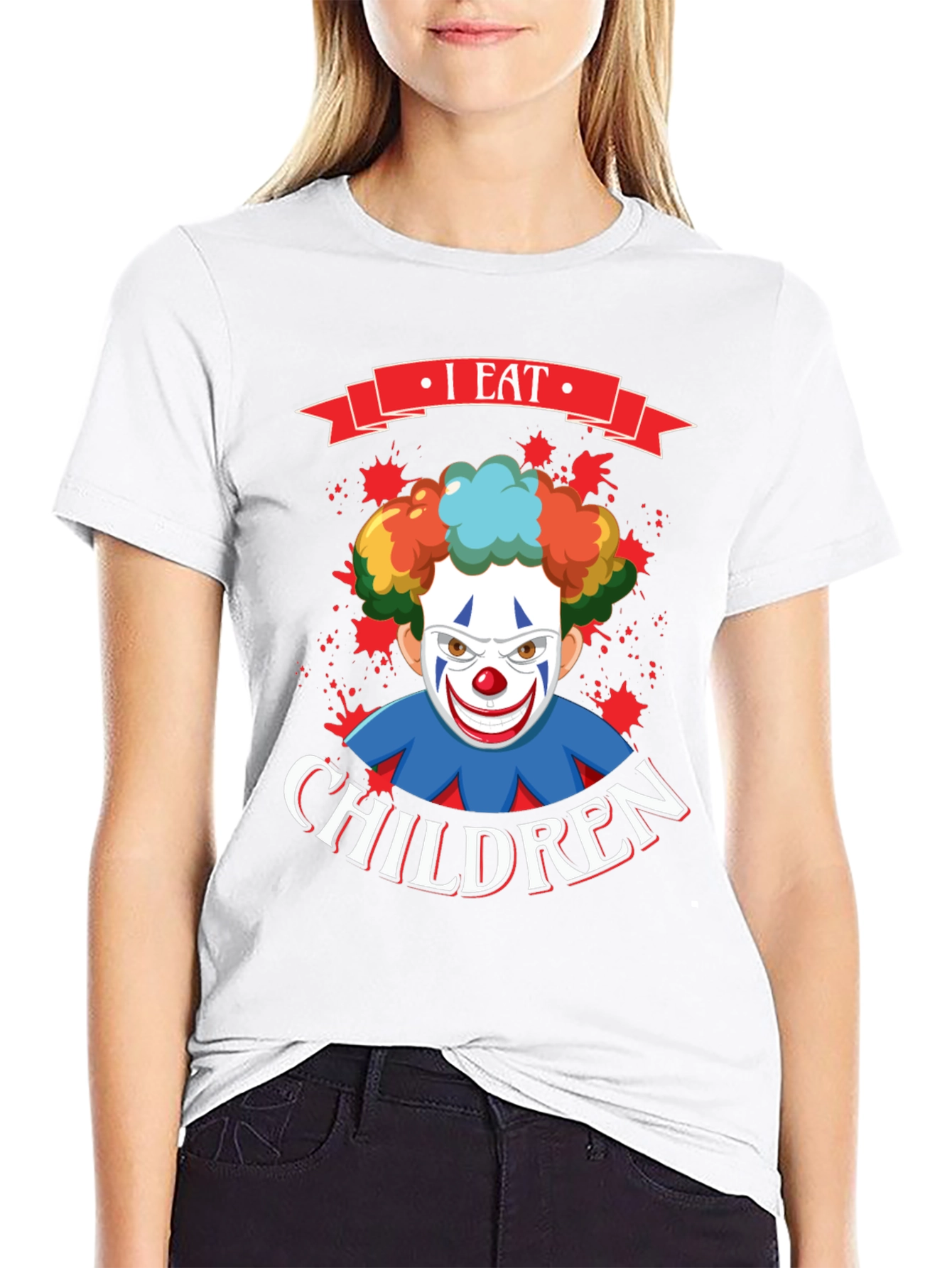 I Eat Children Clown Graphic T-Shirt