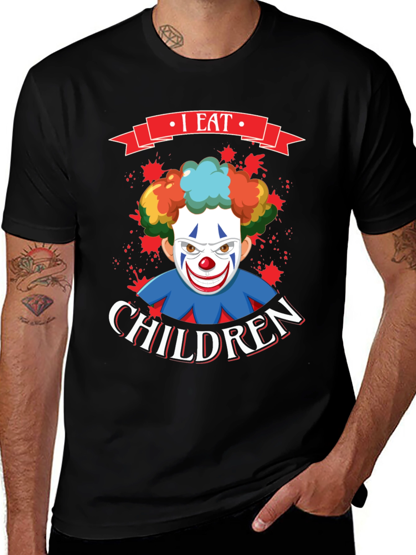 I Eat Children Clown Graphic T-Shirt