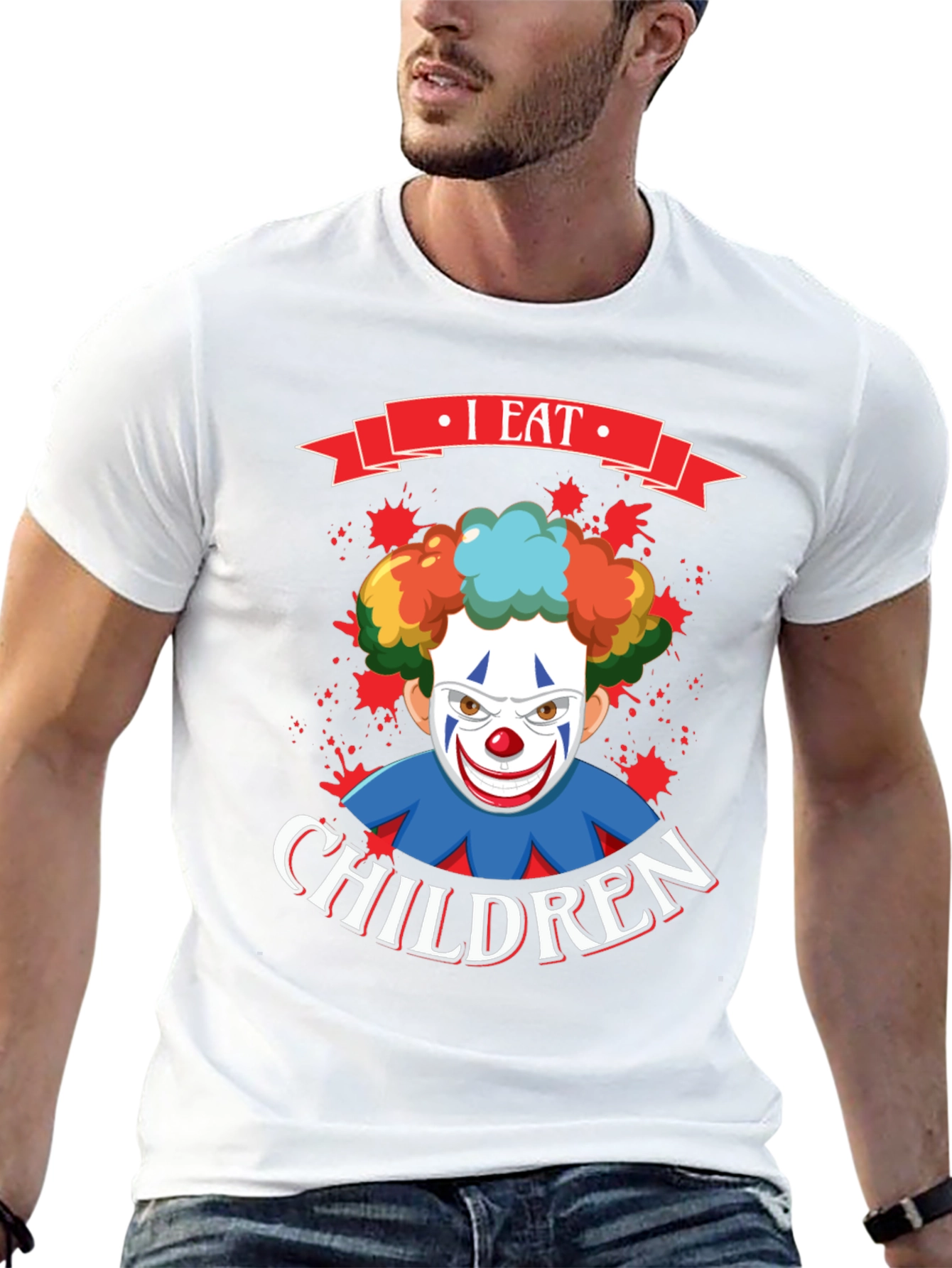 I Eat Children Clown Graphic T-Shirt