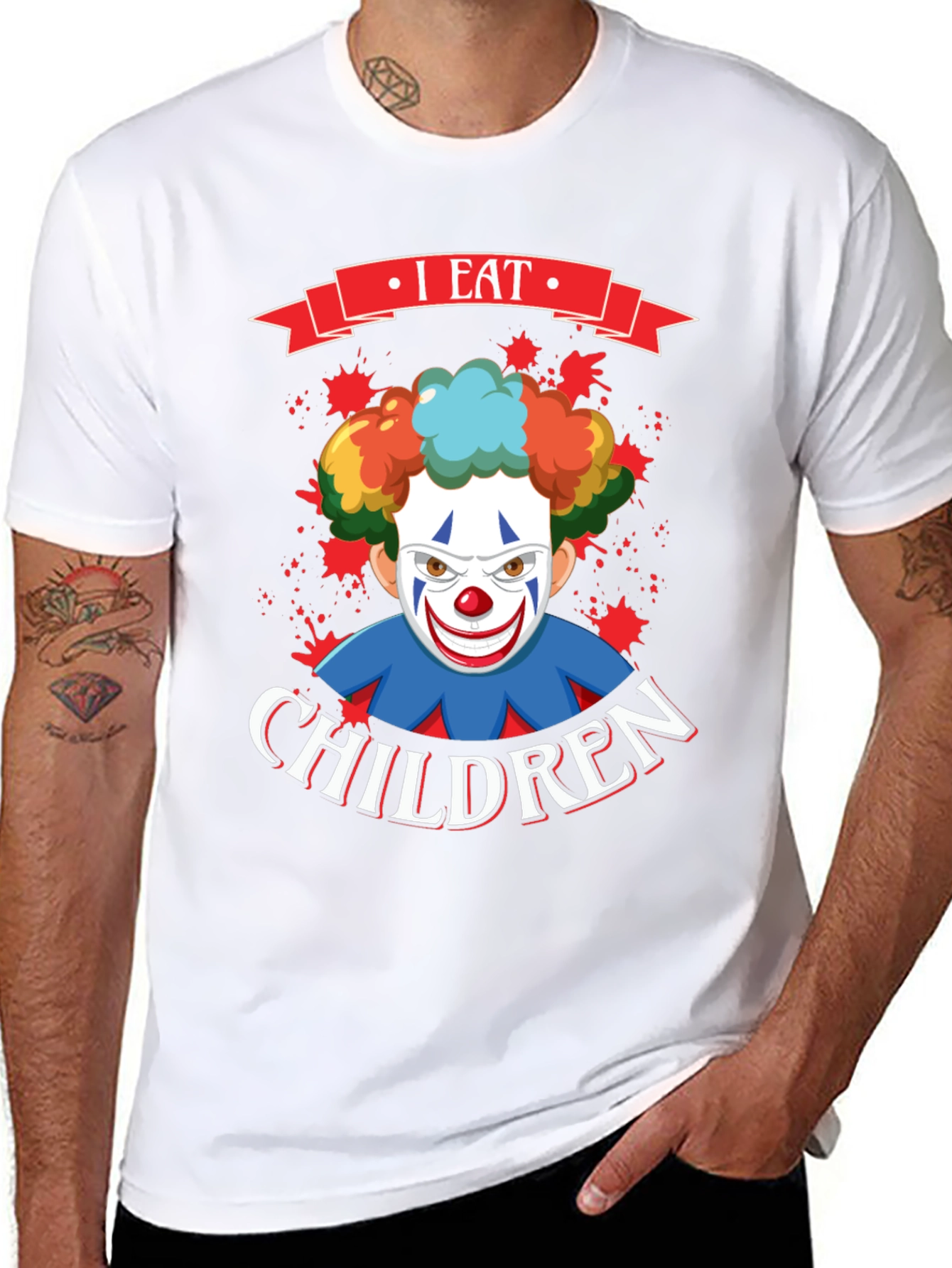 I Eat Children Clown Graphic T-Shirt