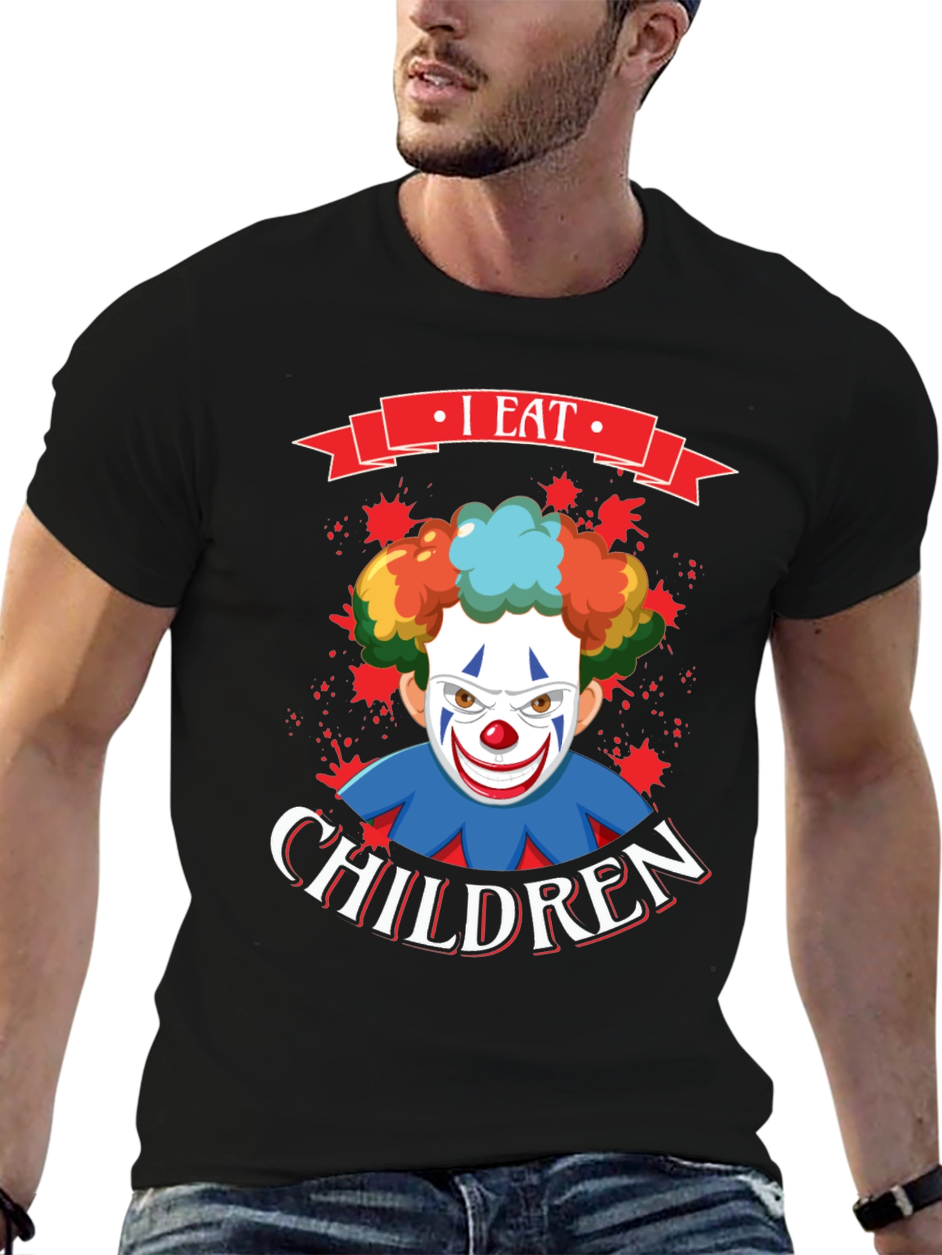 I Eat Children Clown Graphic T-Shirt