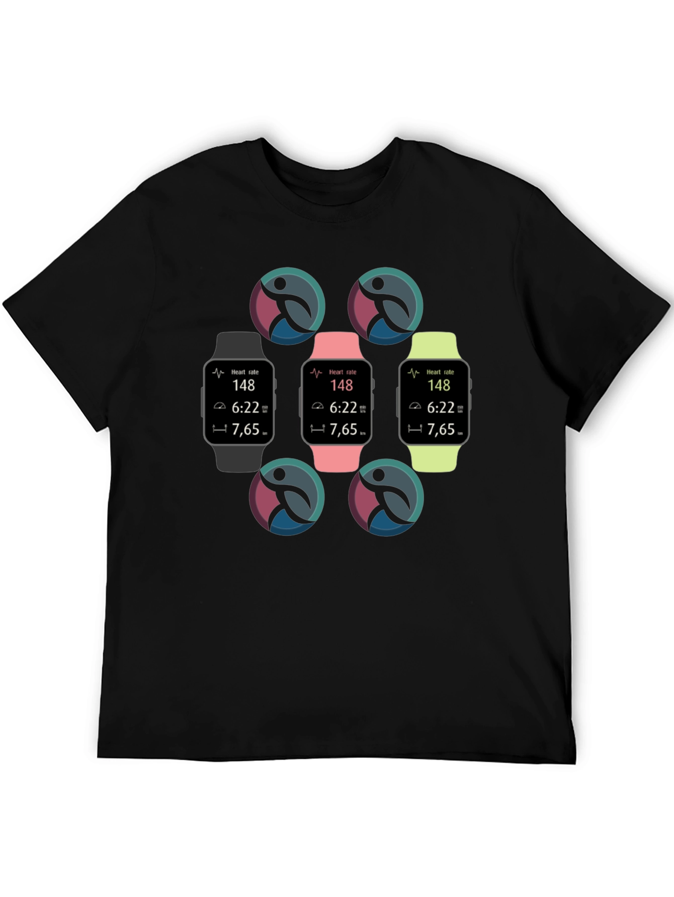 Smartwatch Pattern T-Shirt - Tech Inspired Graphic Tee