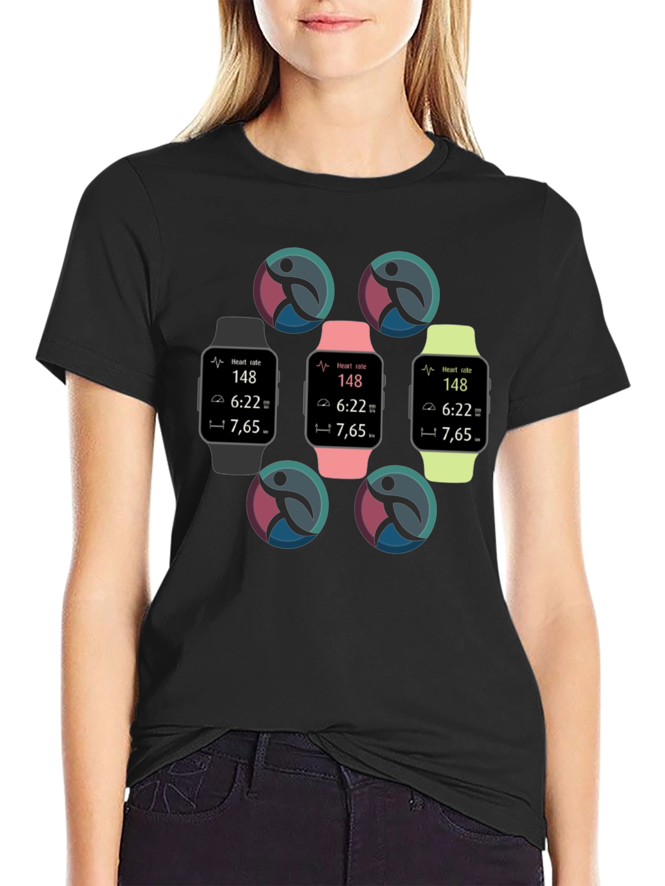 Smartwatch Pattern T-Shirt - Tech Inspired Graphic Tee