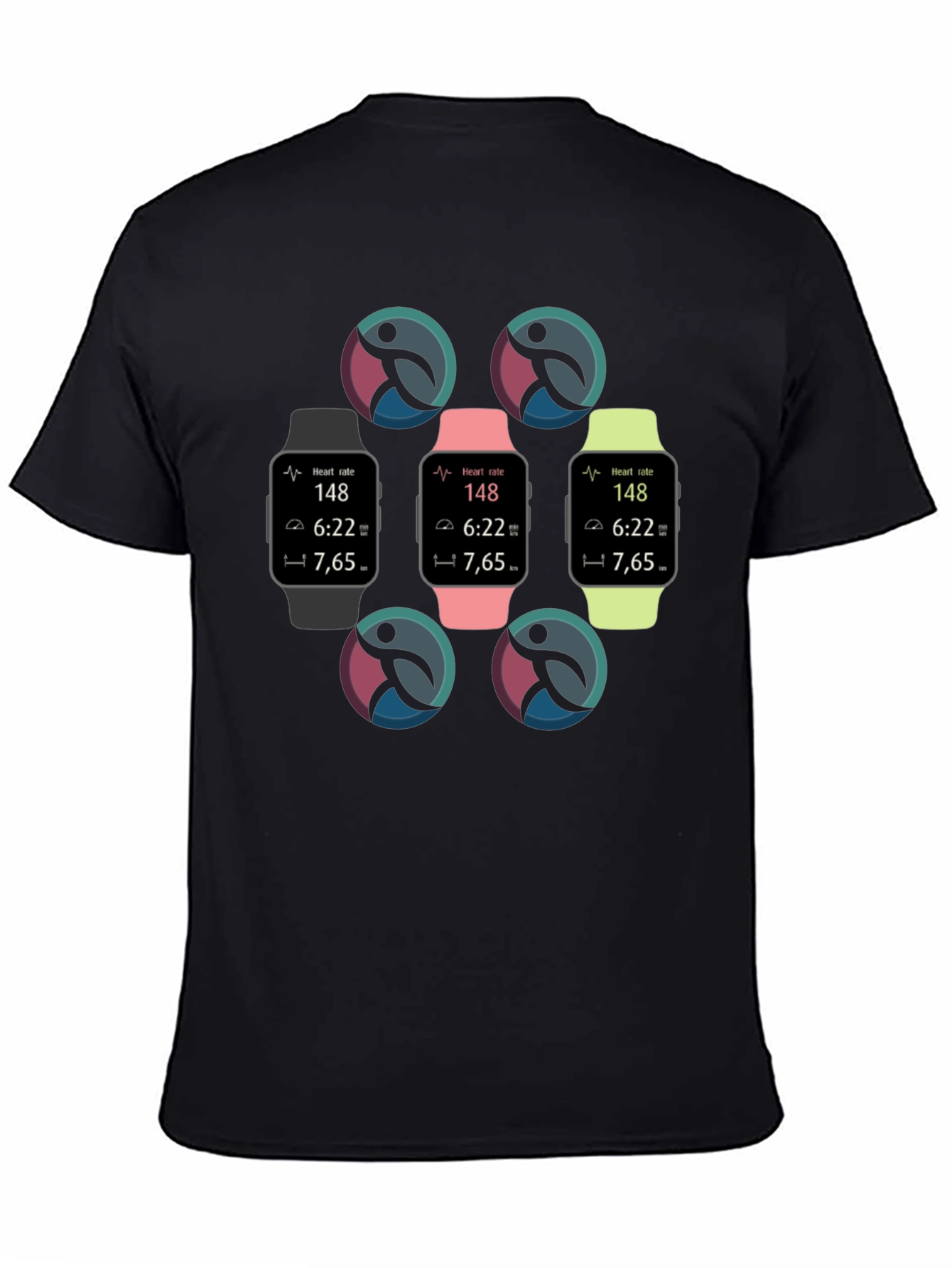 Smartwatch Pattern T-Shirt - Tech Inspired Graphic Tee