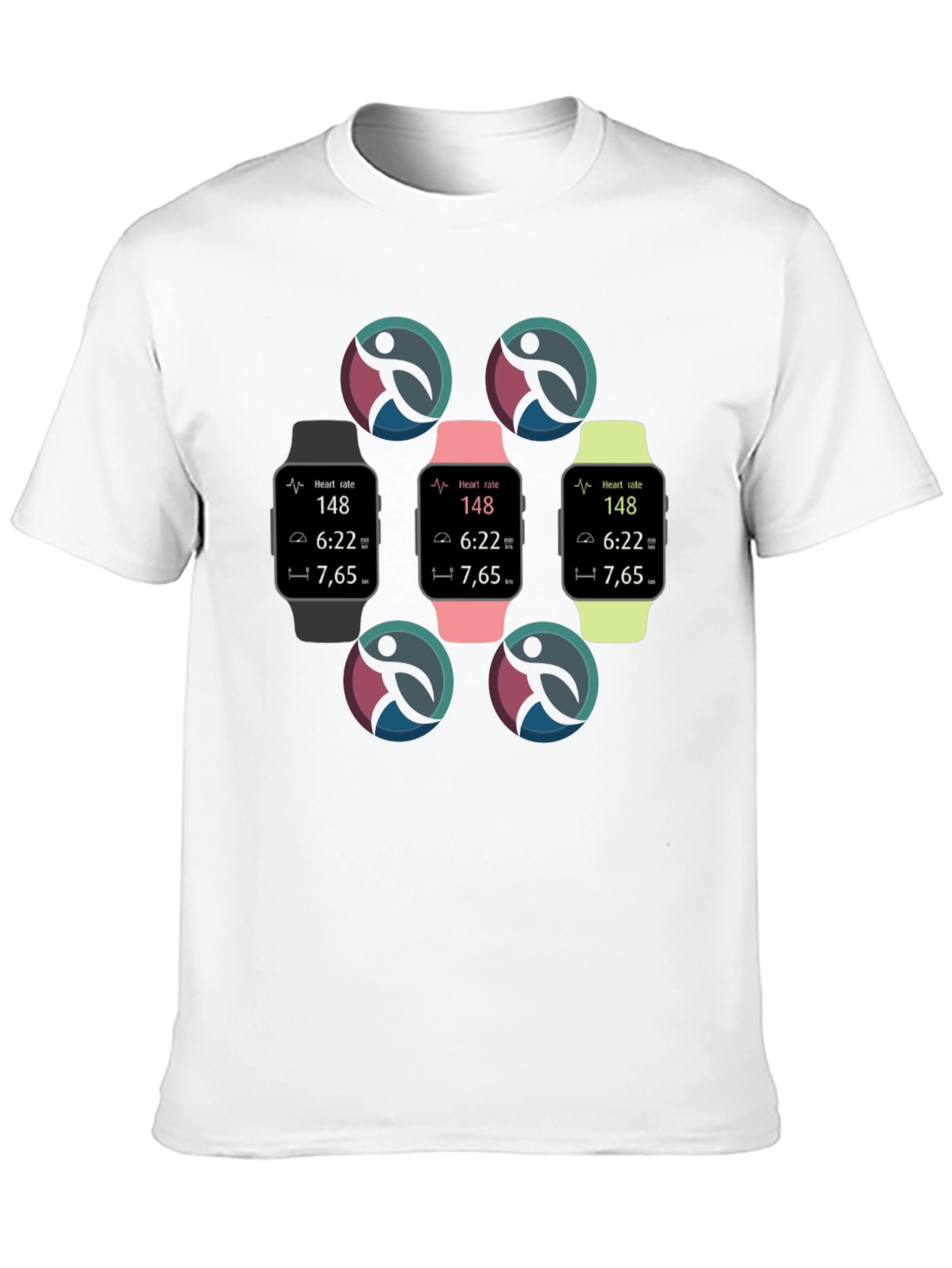 Smartwatch Pattern T-Shirt - Tech Inspired Graphic Tee