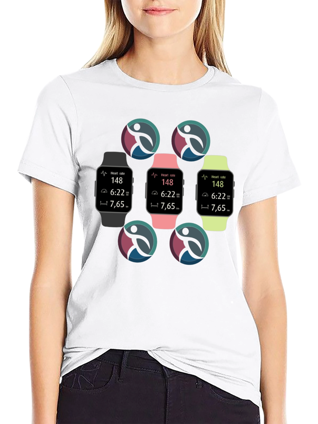 Smartwatch Pattern T-Shirt - Tech Inspired Graphic Tee
