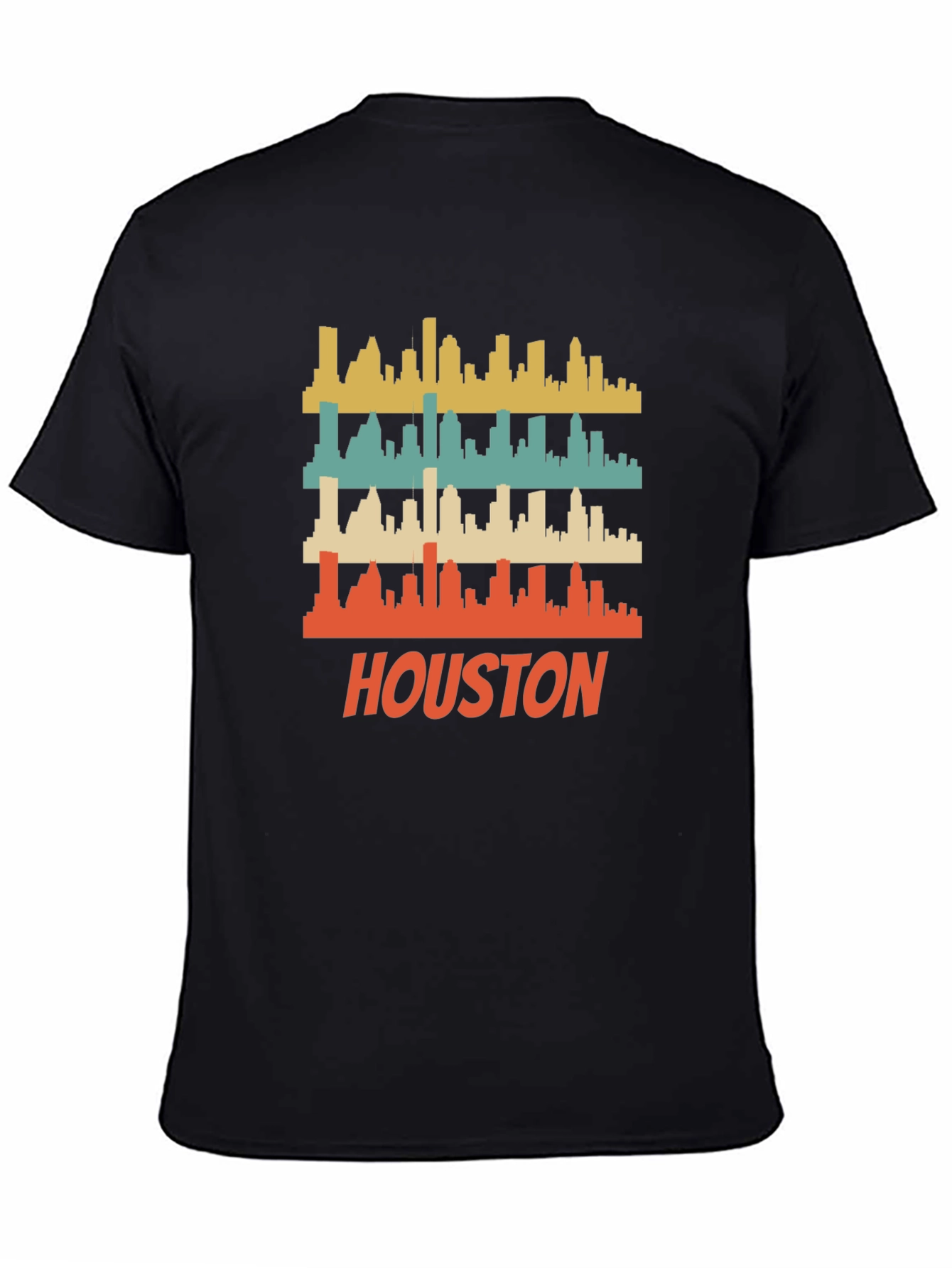 Houston Skyline Retro Graphic T-Shirt