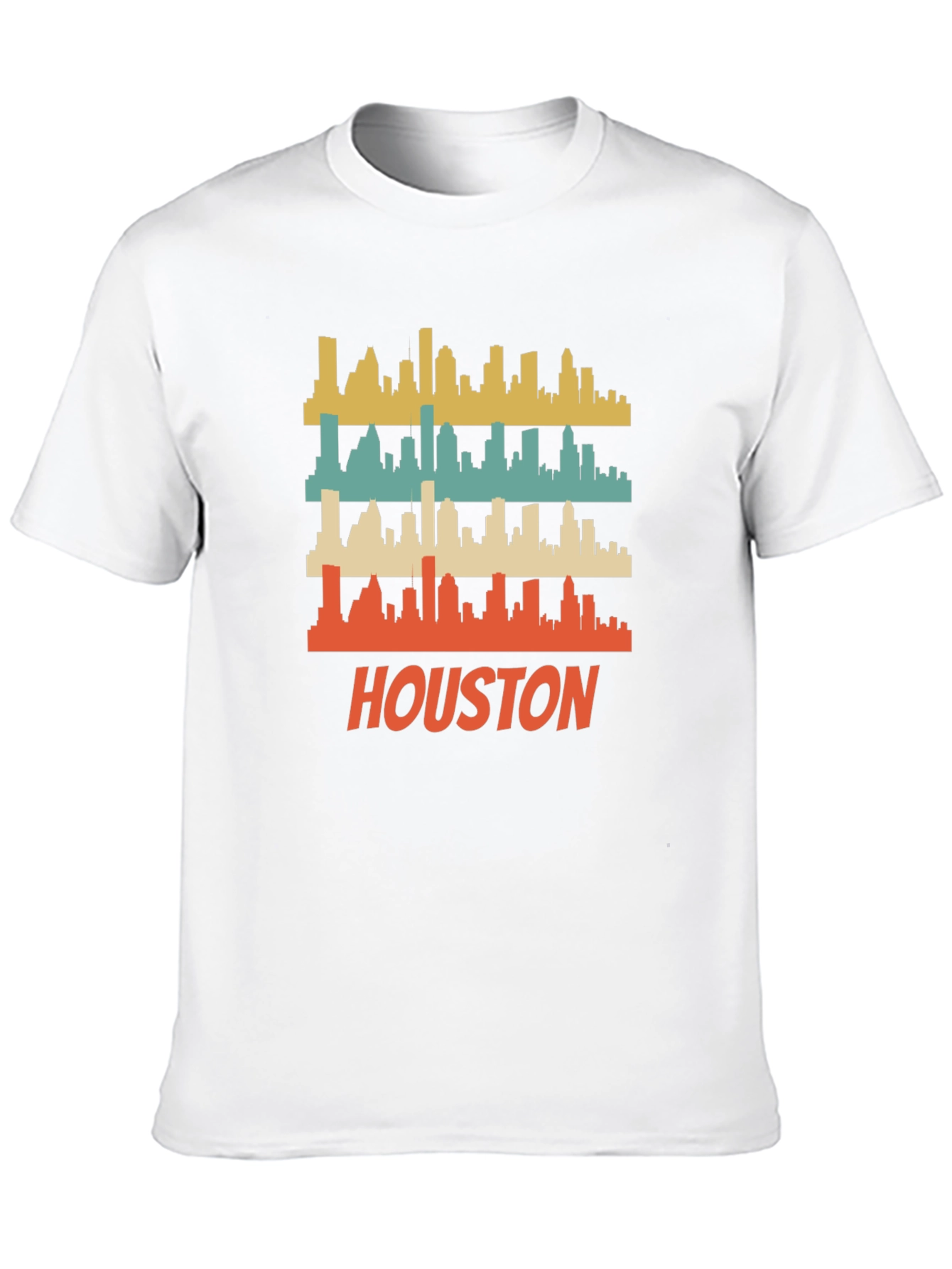 Houston Skyline Retro Graphic T-Shirt
