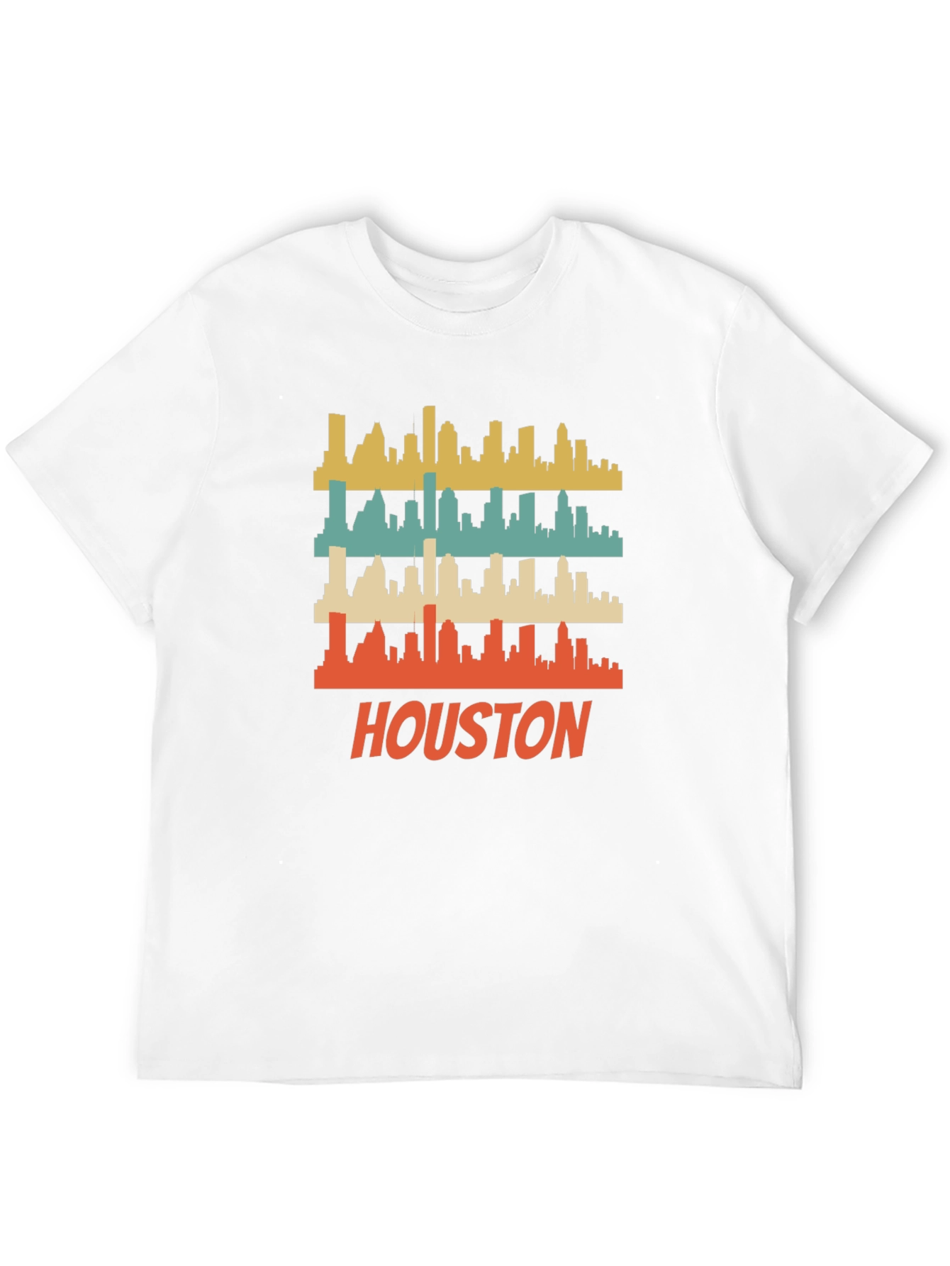 Houston Skyline Retro Graphic T-Shirt