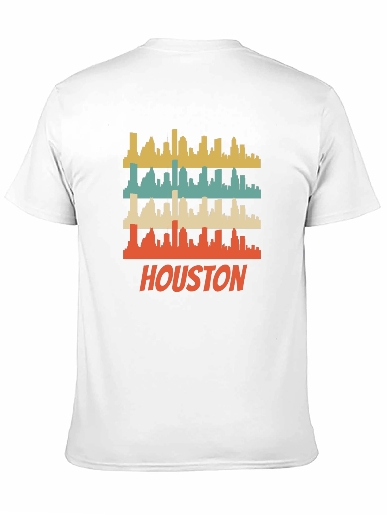 Houston Skyline Retro Graphic T-Shirt