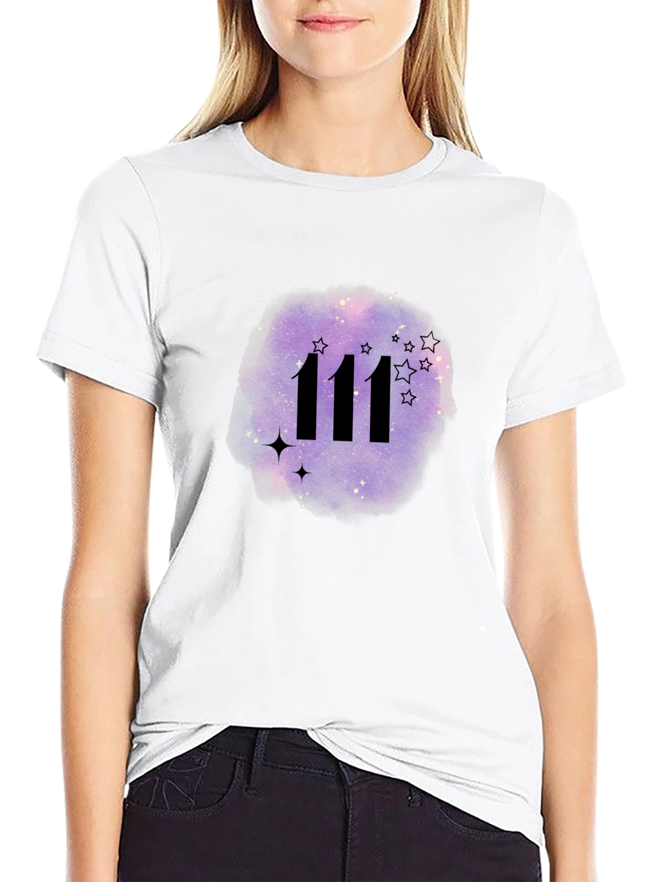 111 Angel Number Galaxy T-Shirt