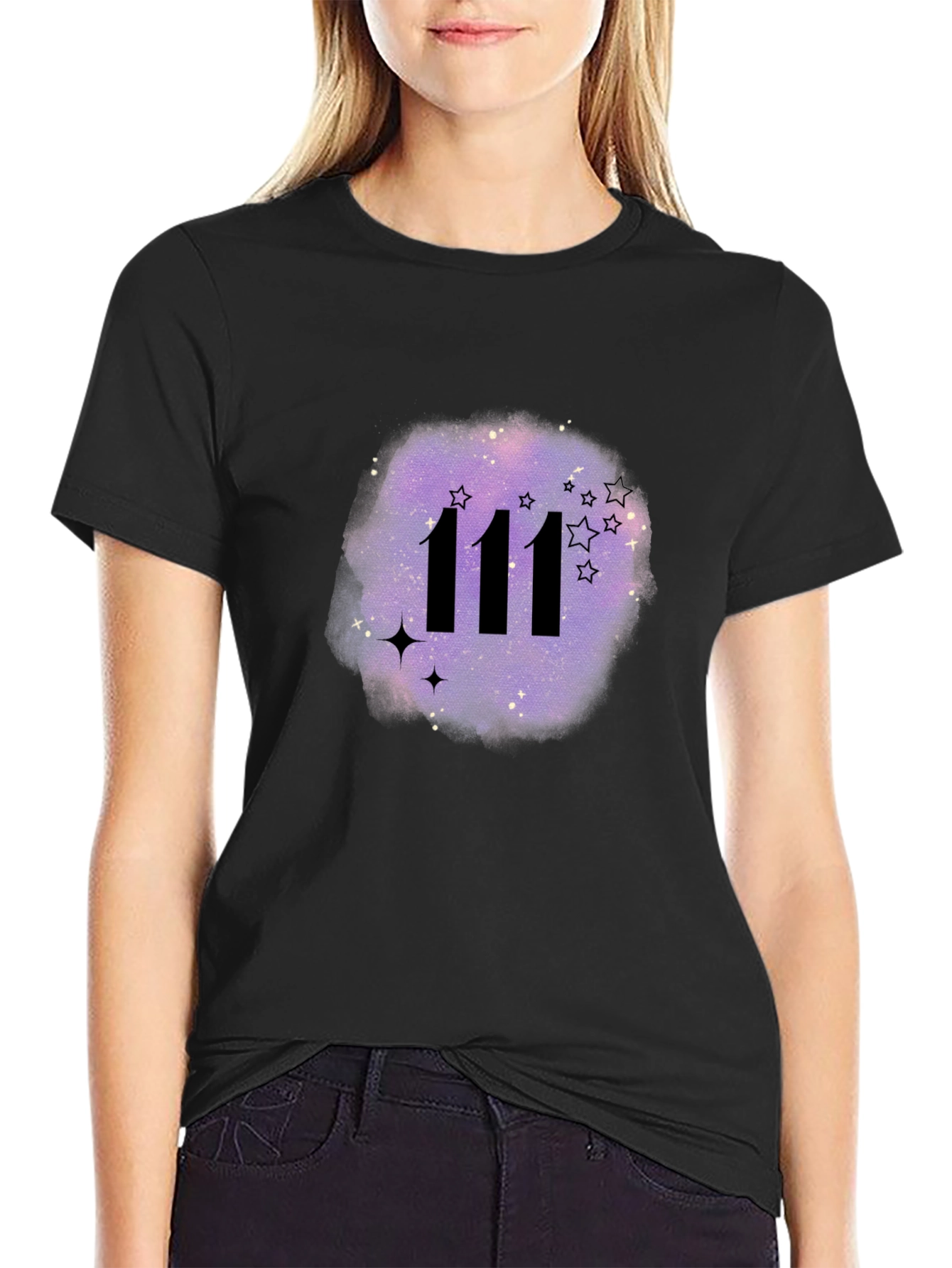 111 Angel Number Galaxy T-Shirt