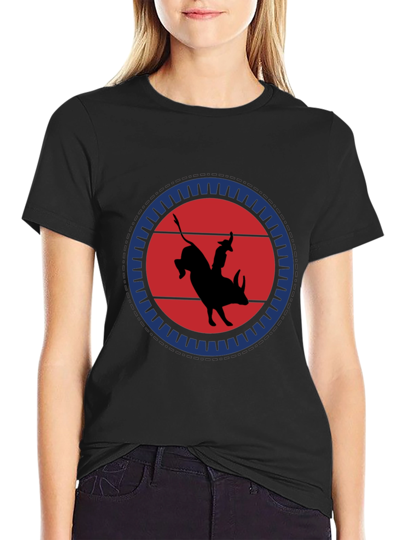 Bull Rider Graphic Tee - Black
