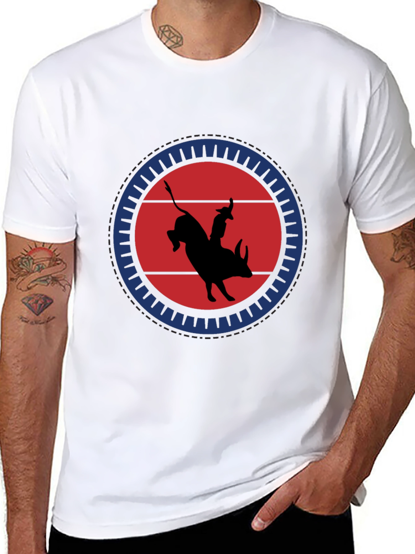 Bull Rider Graphic Tee - Black