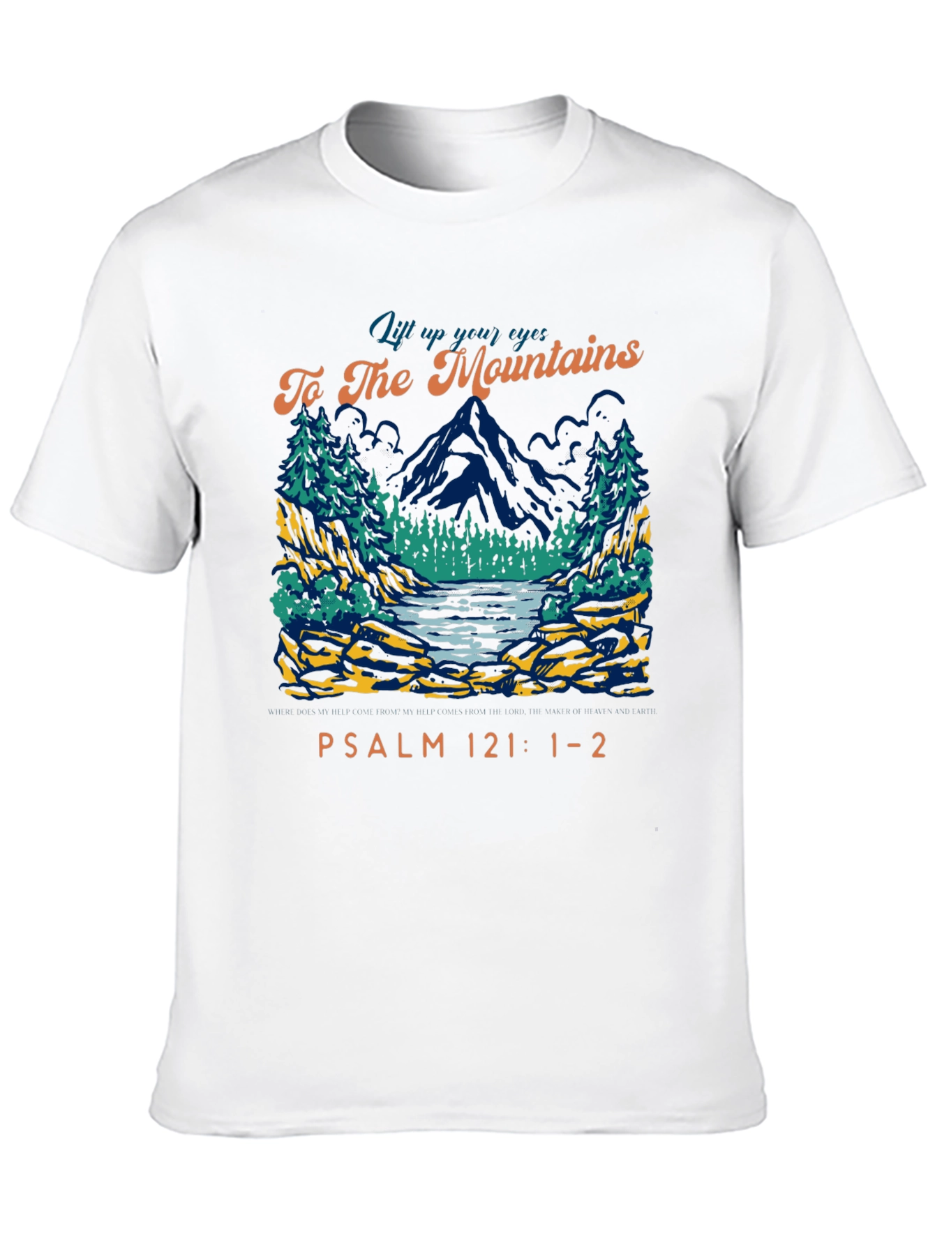 Mountains Psalm 121 Graphic T-Shirt