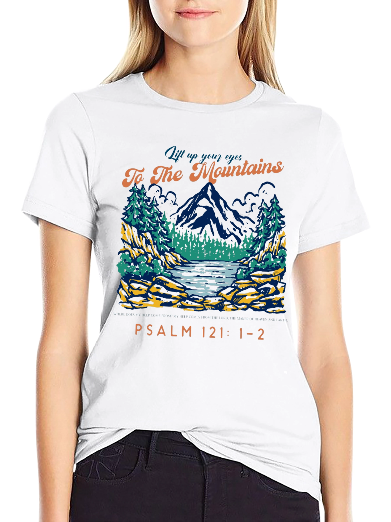 Mountains Psalm 121 Graphic T-Shirt