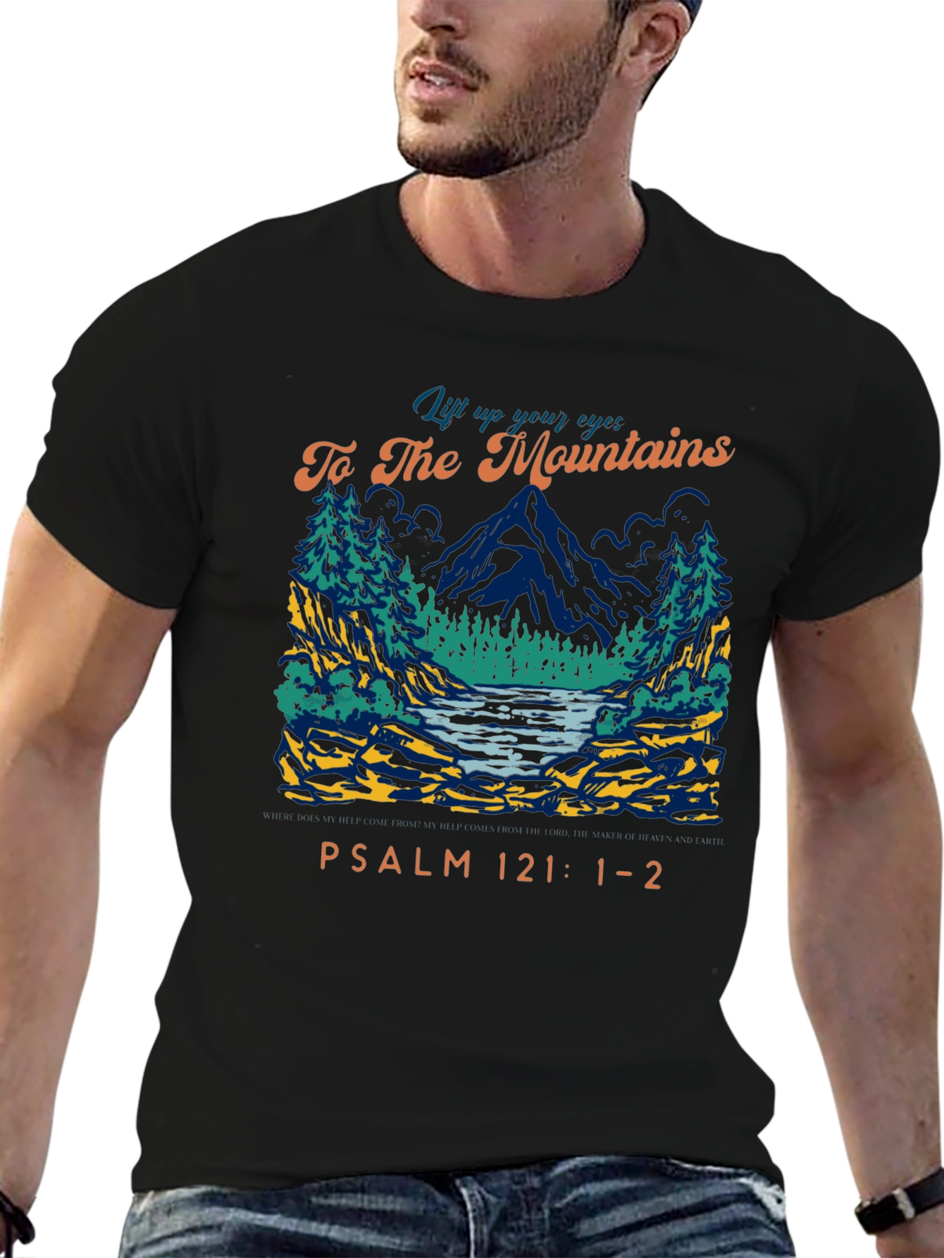Mountains Psalm 121 Graphic T-Shirt