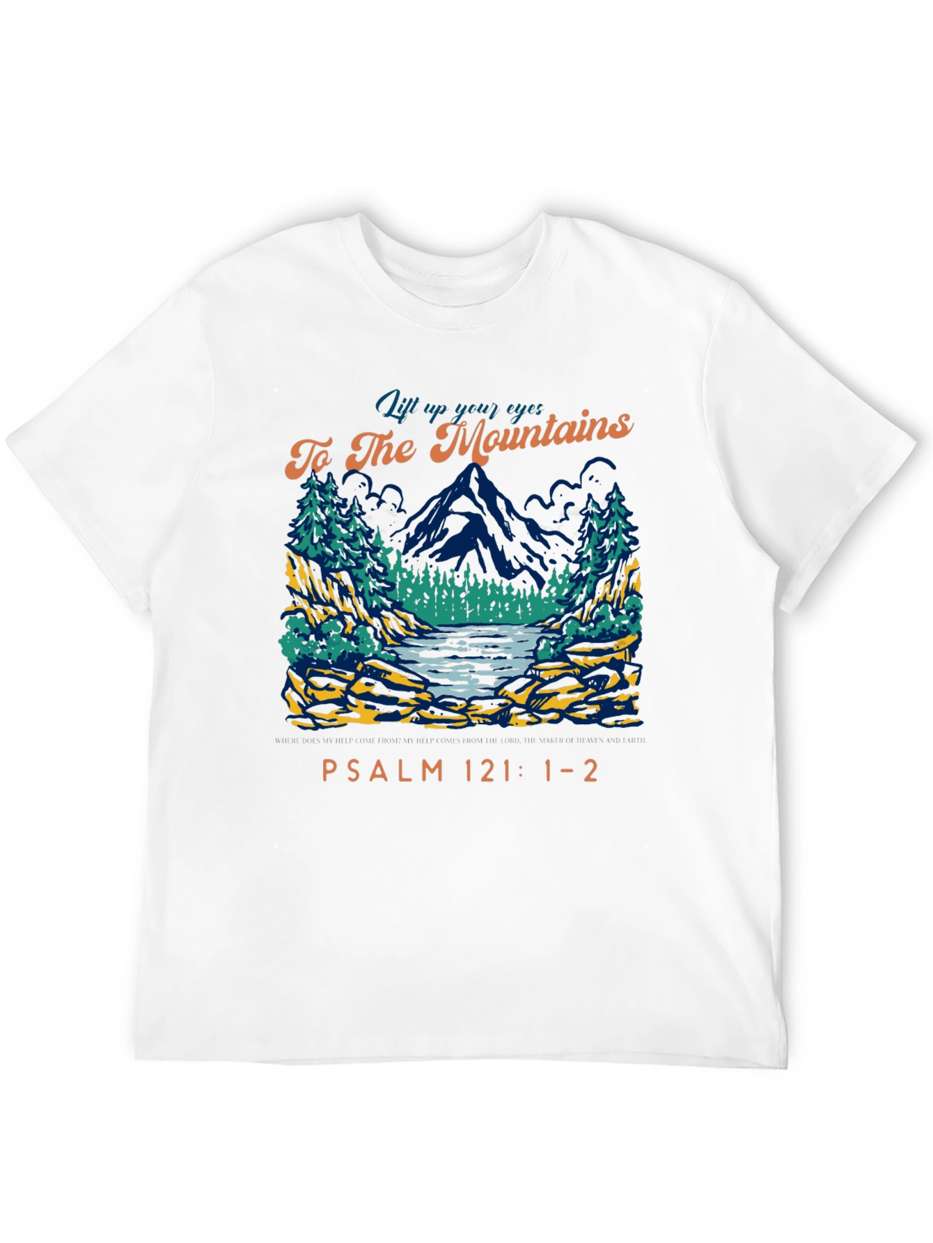 Mountains Psalm 121 Graphic T-Shirt