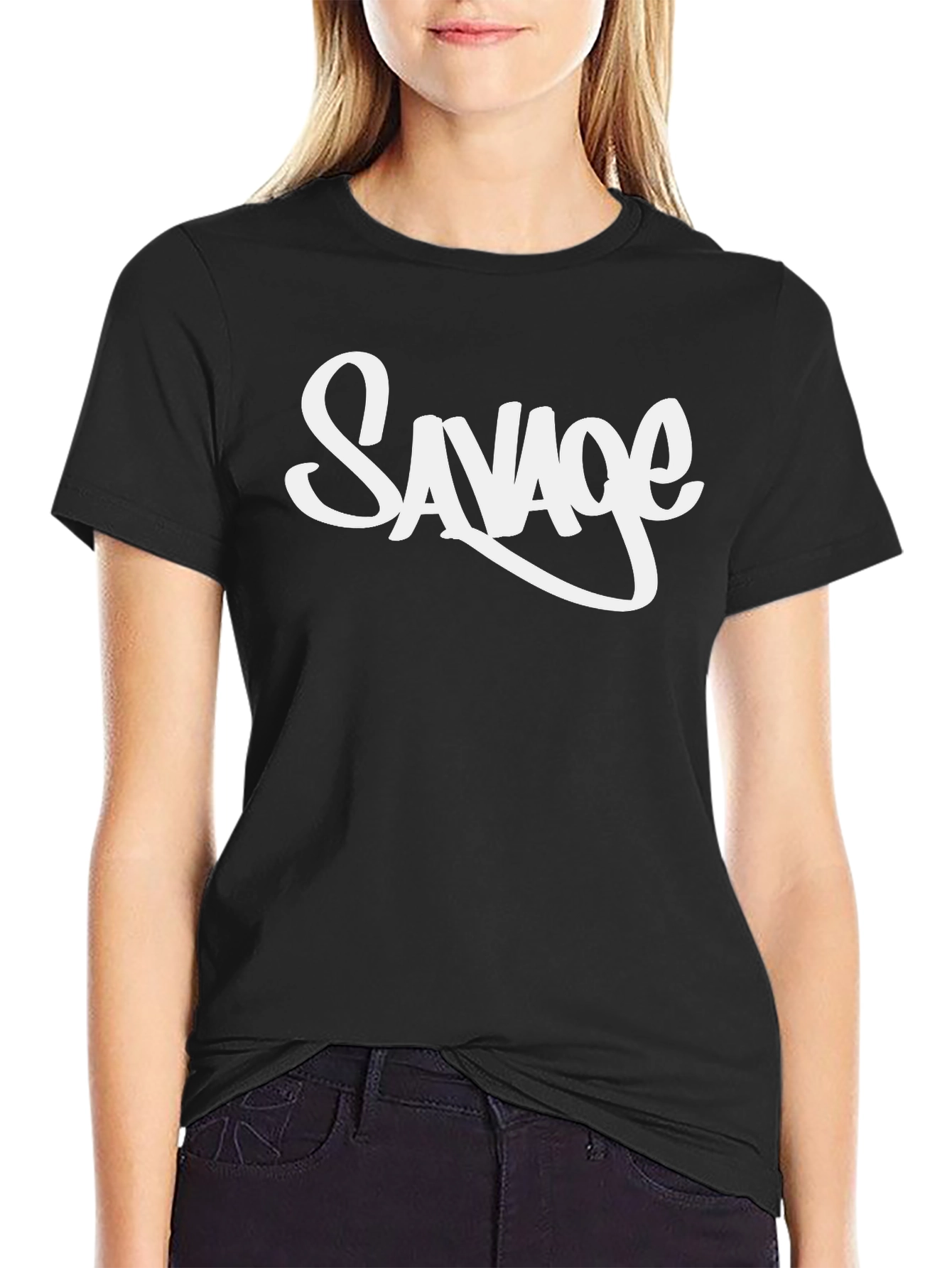 Savage Graphic Print Black T-Shirt