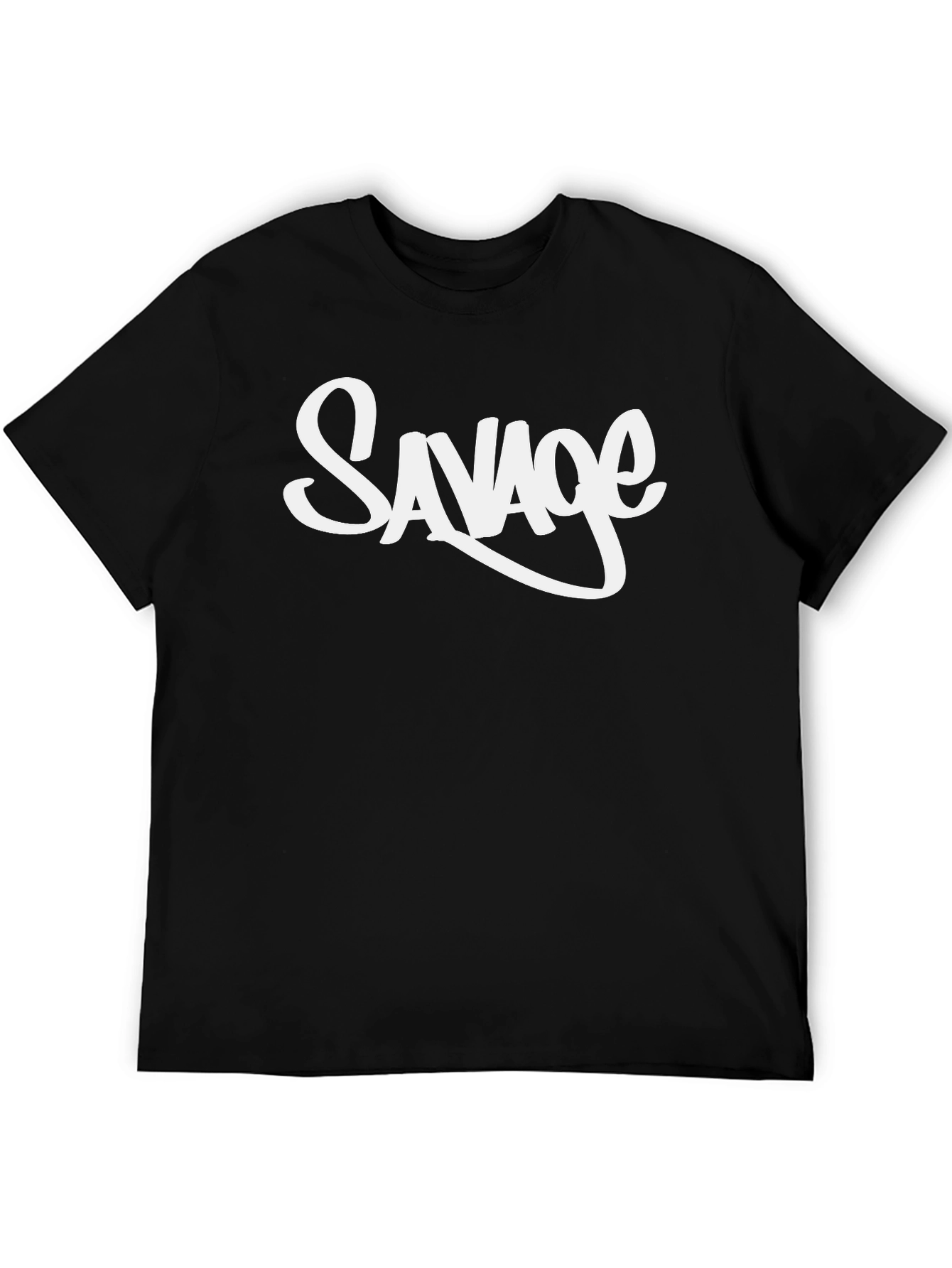 Savage Graphic Print Black T-Shirt
