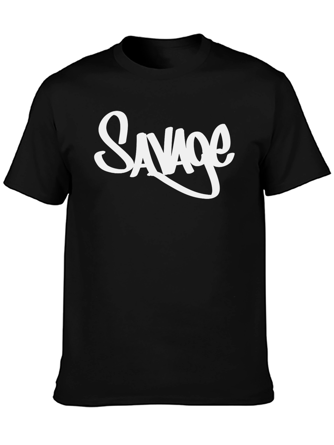 Savage Graphic Print Black T-Shirt