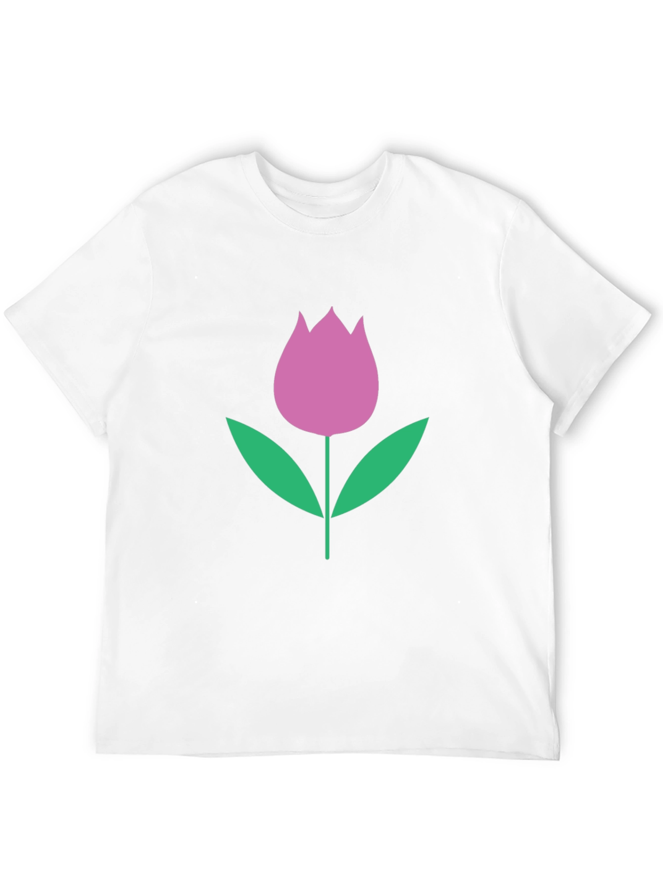 Floral Tulip Graphic Tee - Black Casual Shirt
