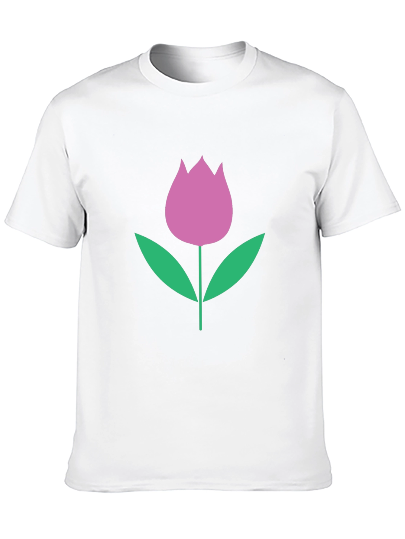 Floral Tulip Graphic Tee - Black Casual Shirt