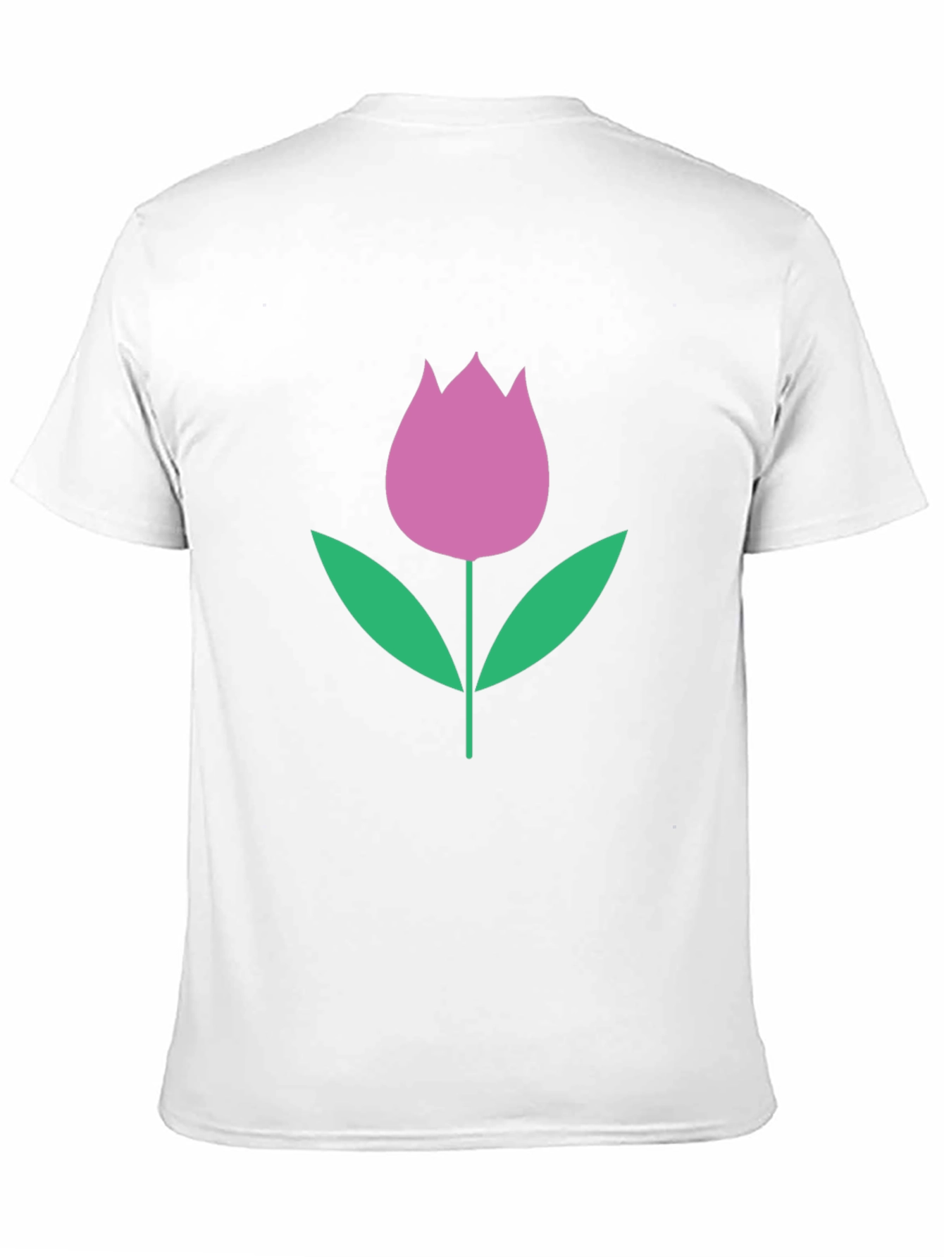 Floral Tulip Graphic Tee - Black Casual Shirt