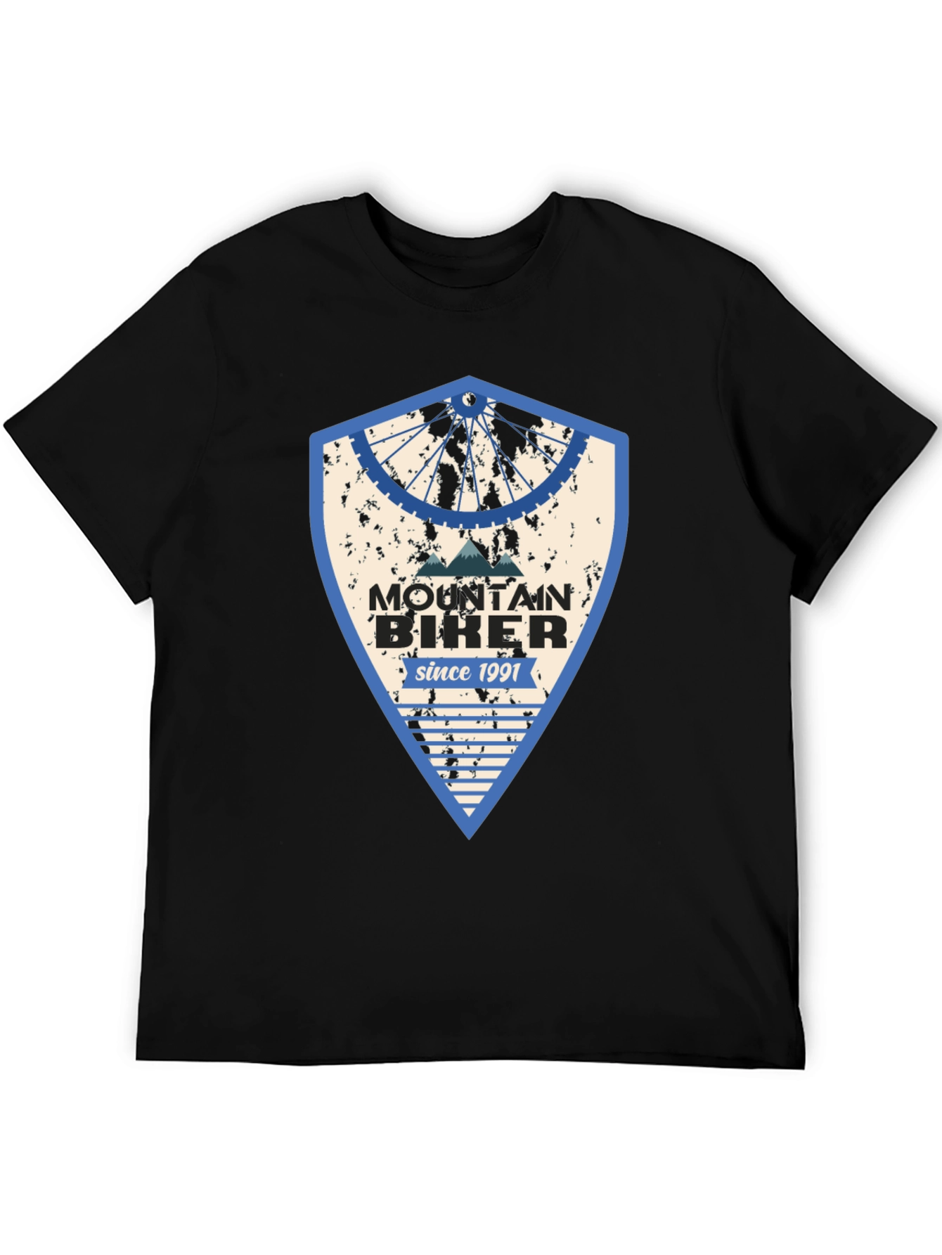 Mountain Biker Since 1991 Black Graphic Tee