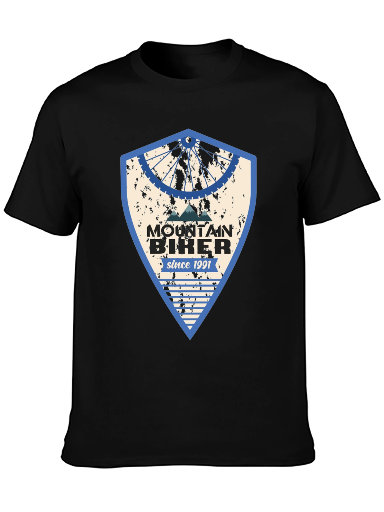 Mountain Biker Since 1991 Black Graphic Tee