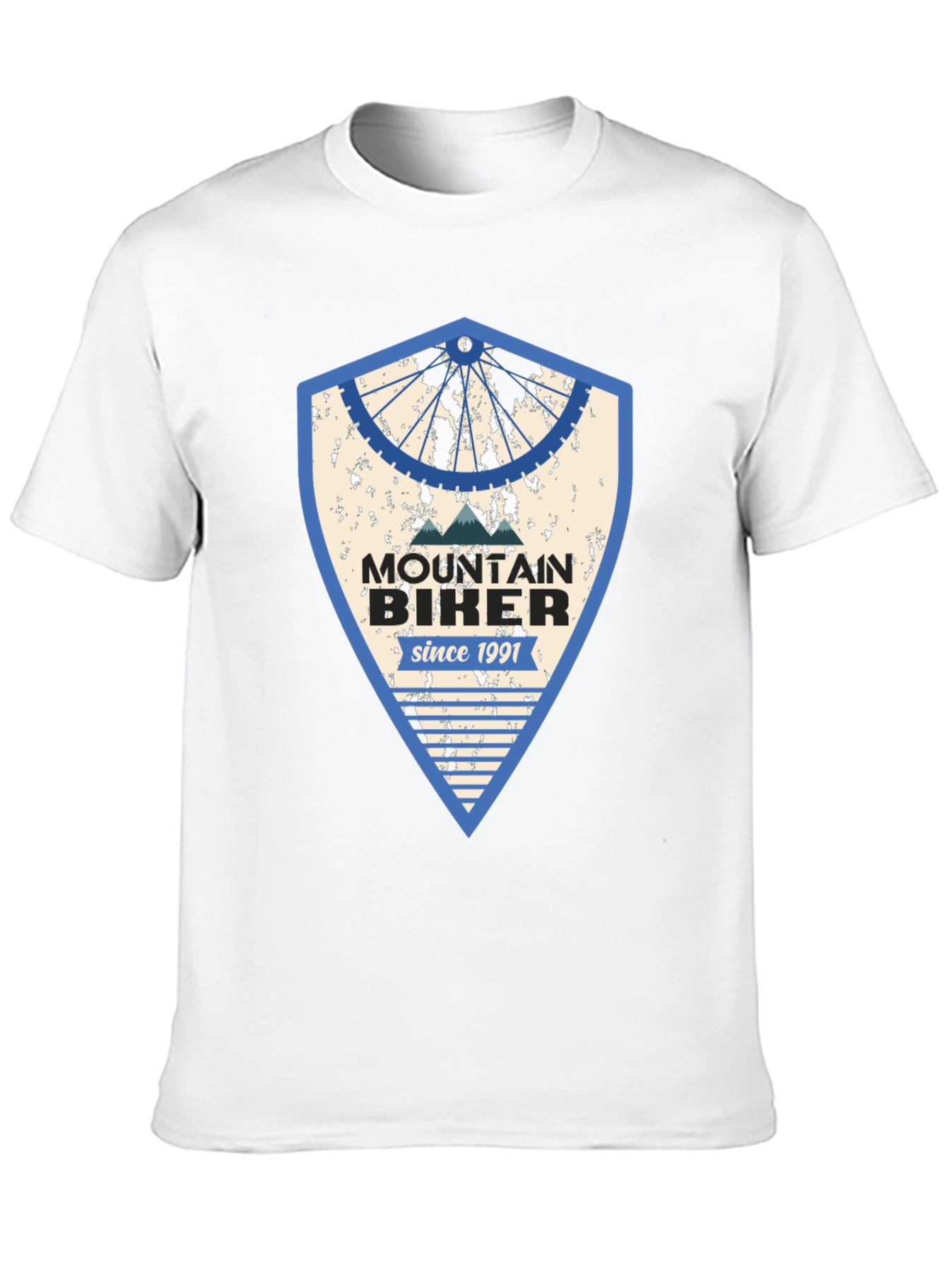 Mountain Biker Since 1991 Black Graphic Tee