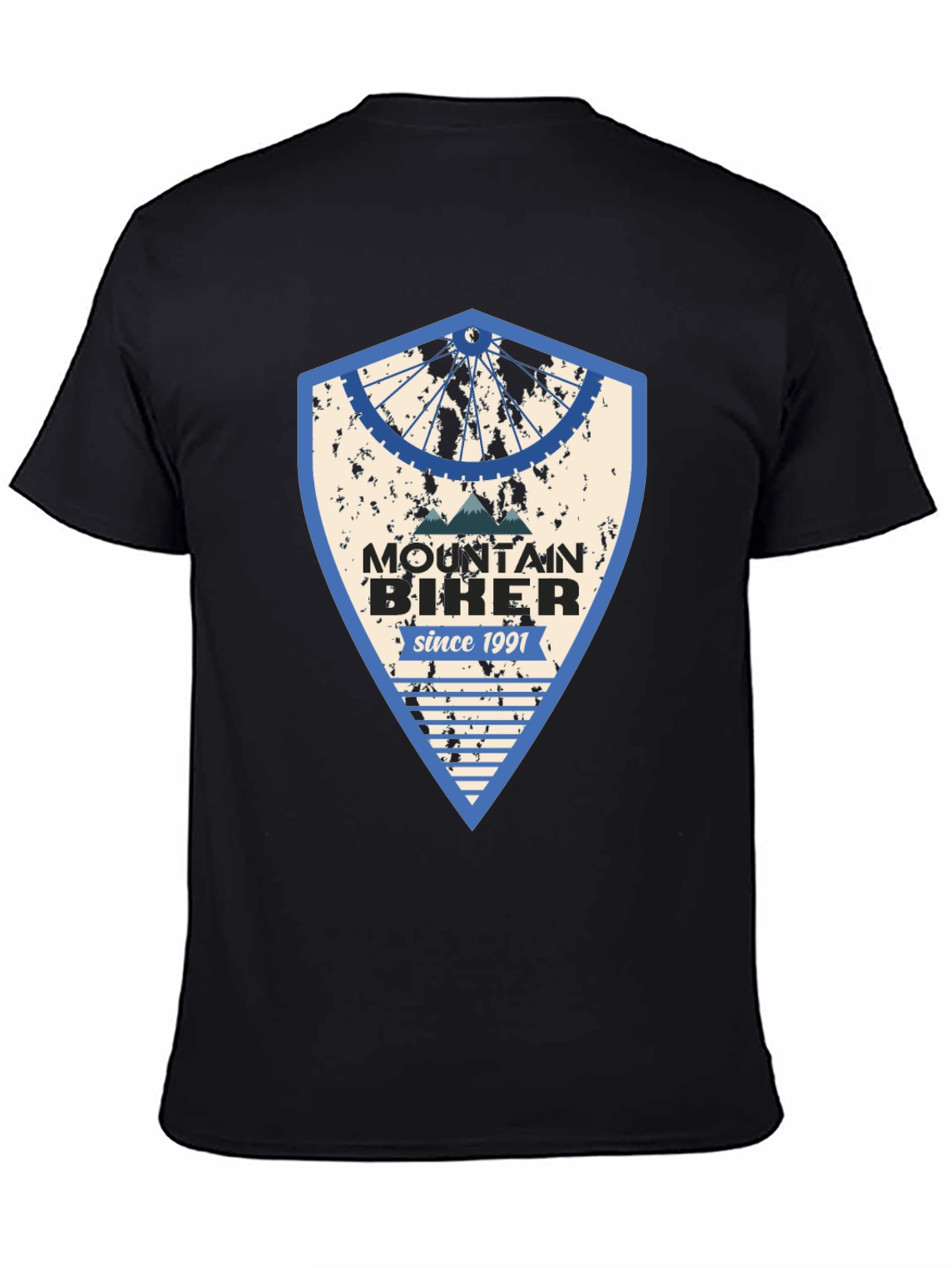 Mountain Biker Since 1991 Black Graphic Tee