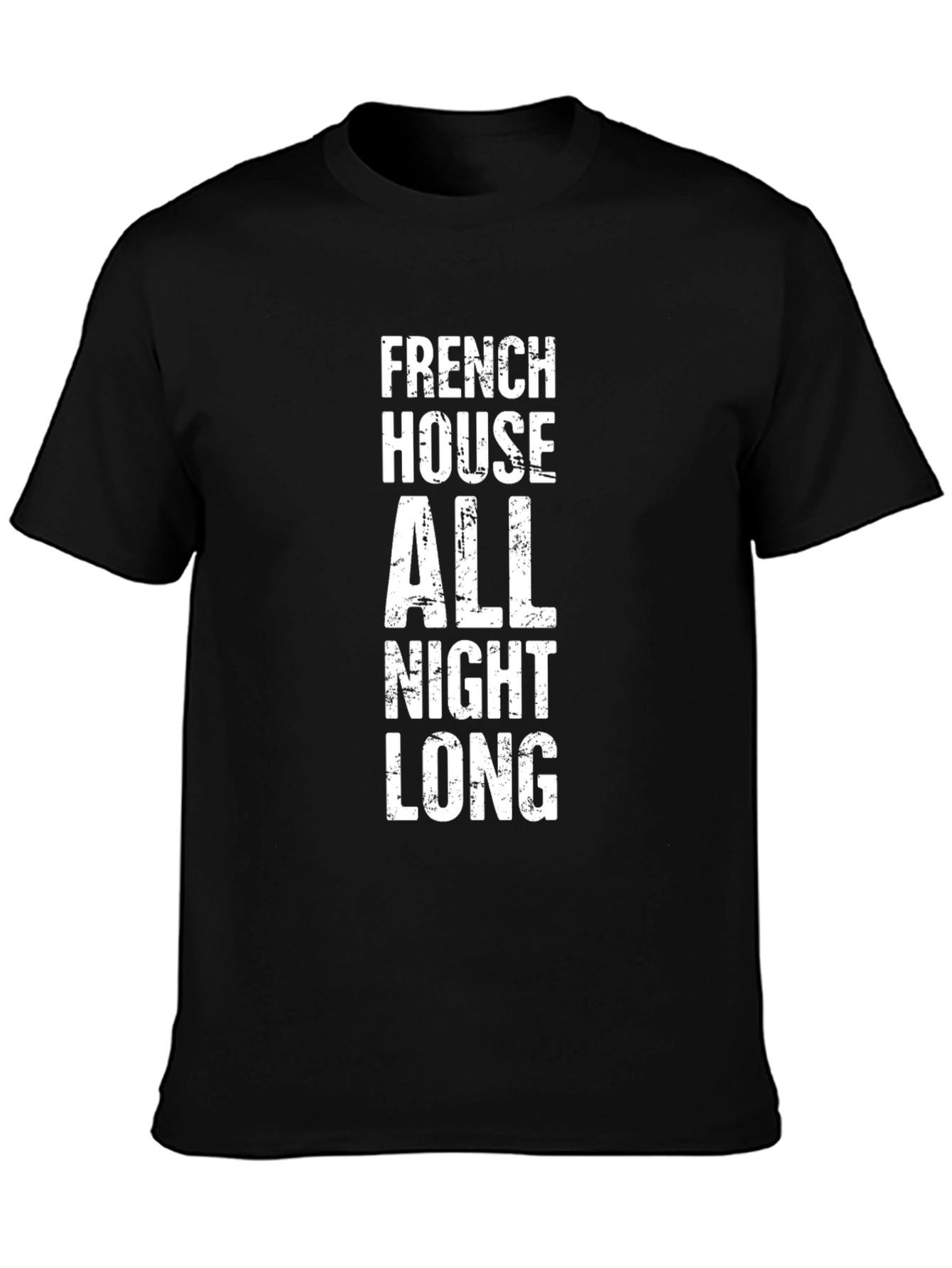 French House All Night Long Black T-Shirt