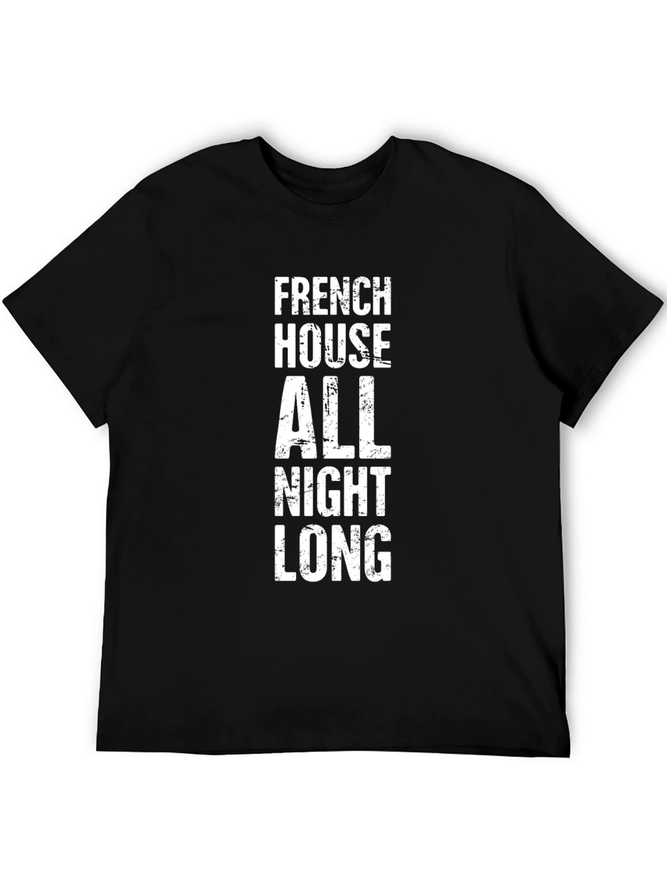 French House All Night Long Black T-Shirt