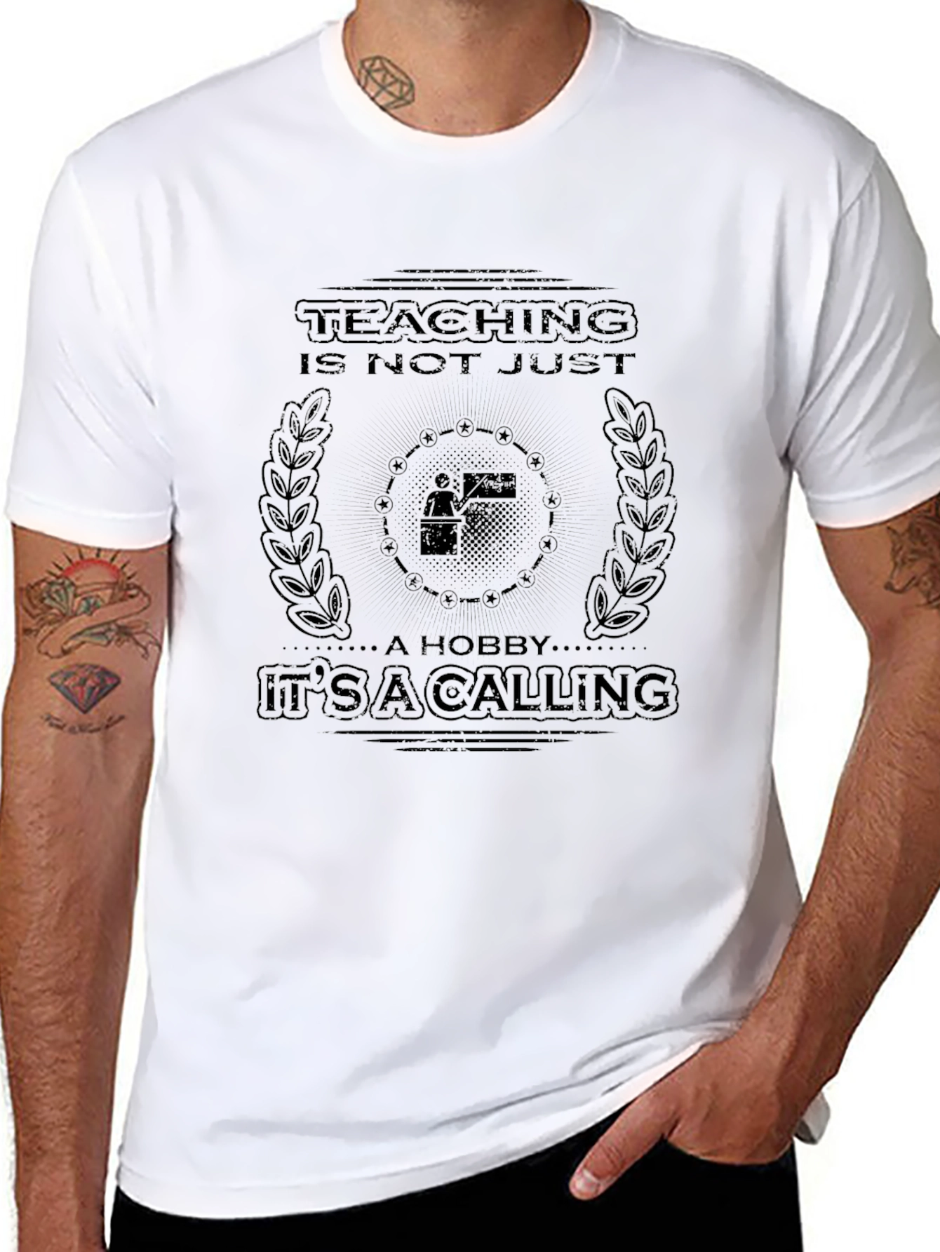 Teaching is a Calling T-Shirt - Black Graphic Tee