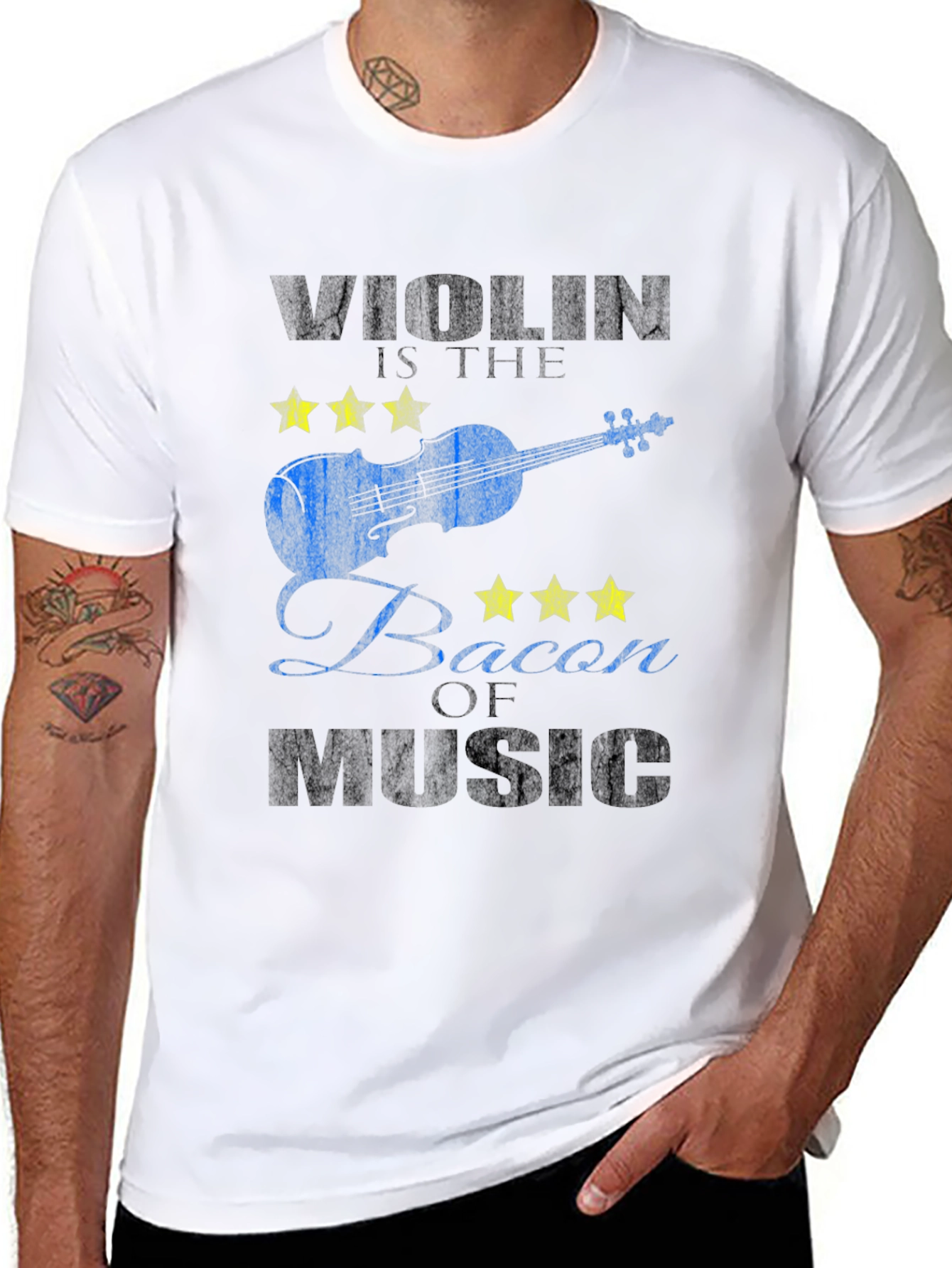 Violin Music T-Shirt: Bacon of Music Funny Tee