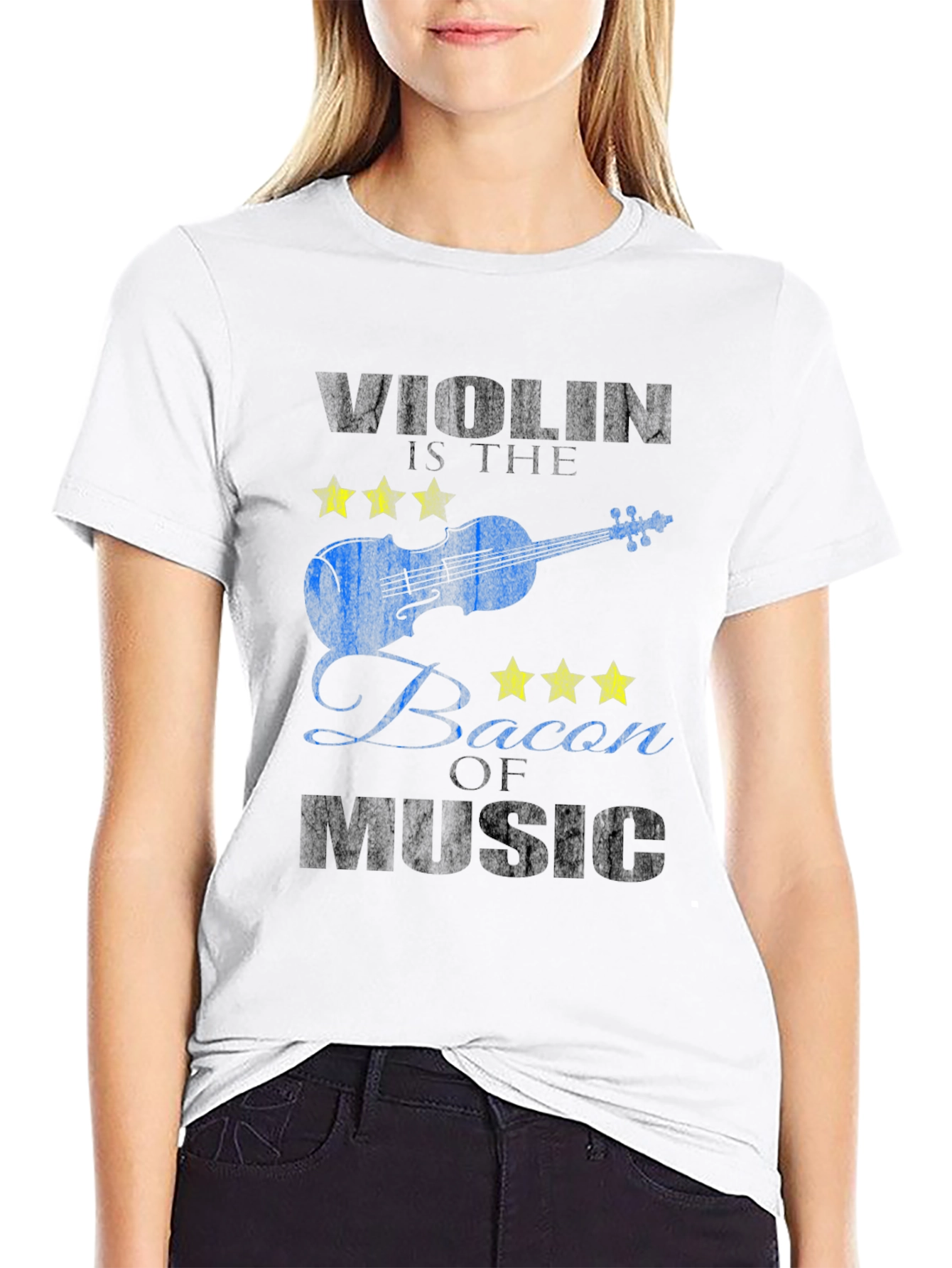 Violin Music T-Shirt: Bacon of Music Funny Tee