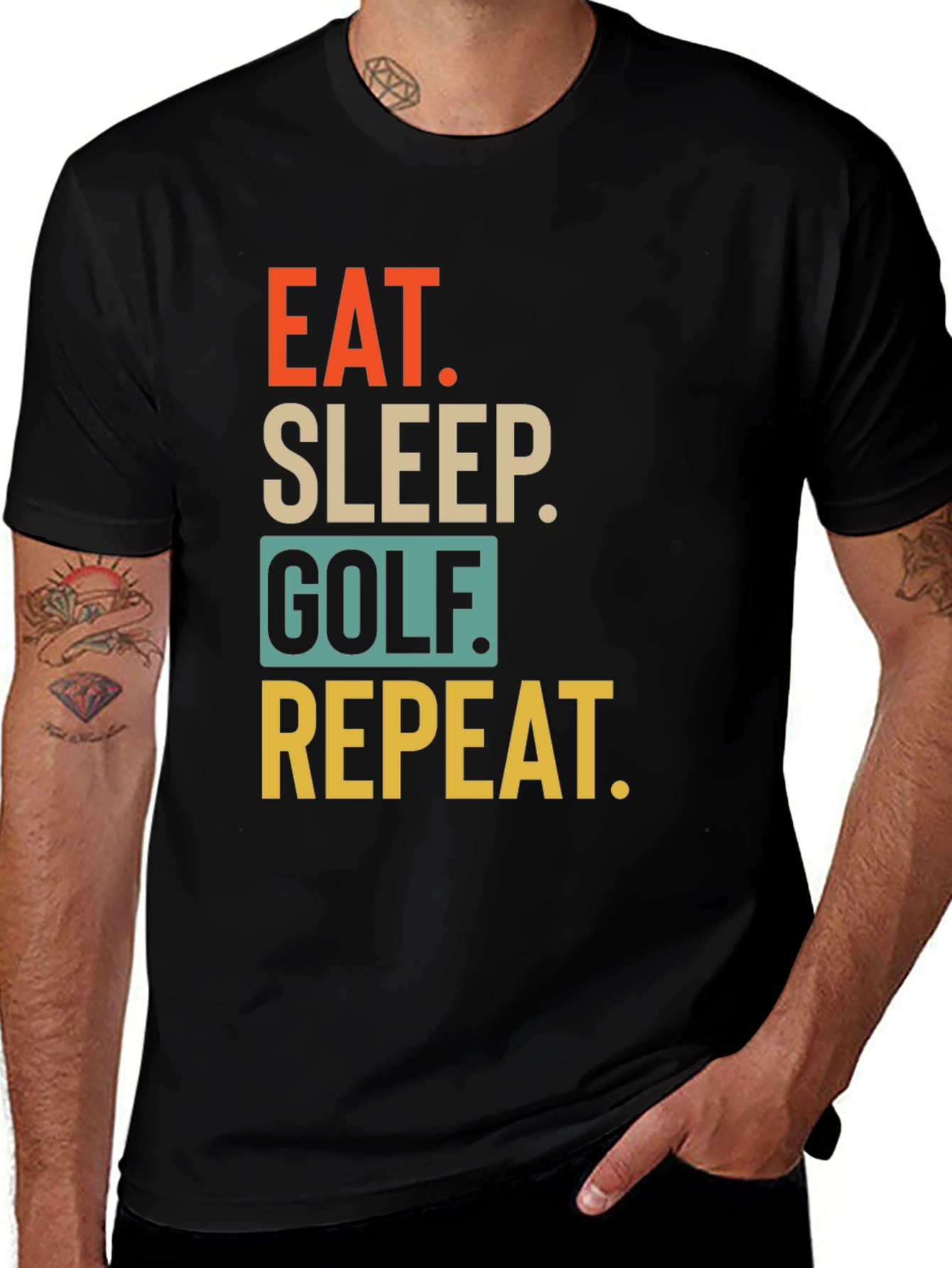 Eat Sleep Golf Repeat T-Shirt - Golfing Passion