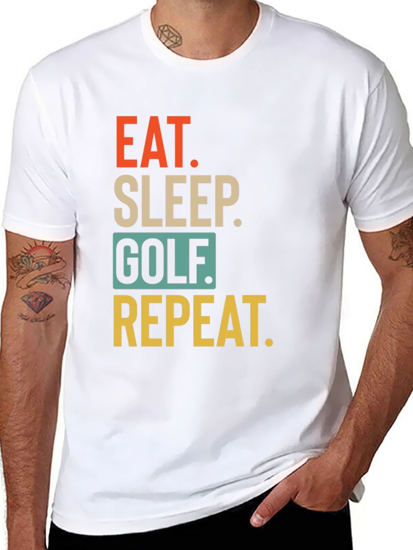 Eat Sleep Golf Repeat T-Shirt - Golfing Passion