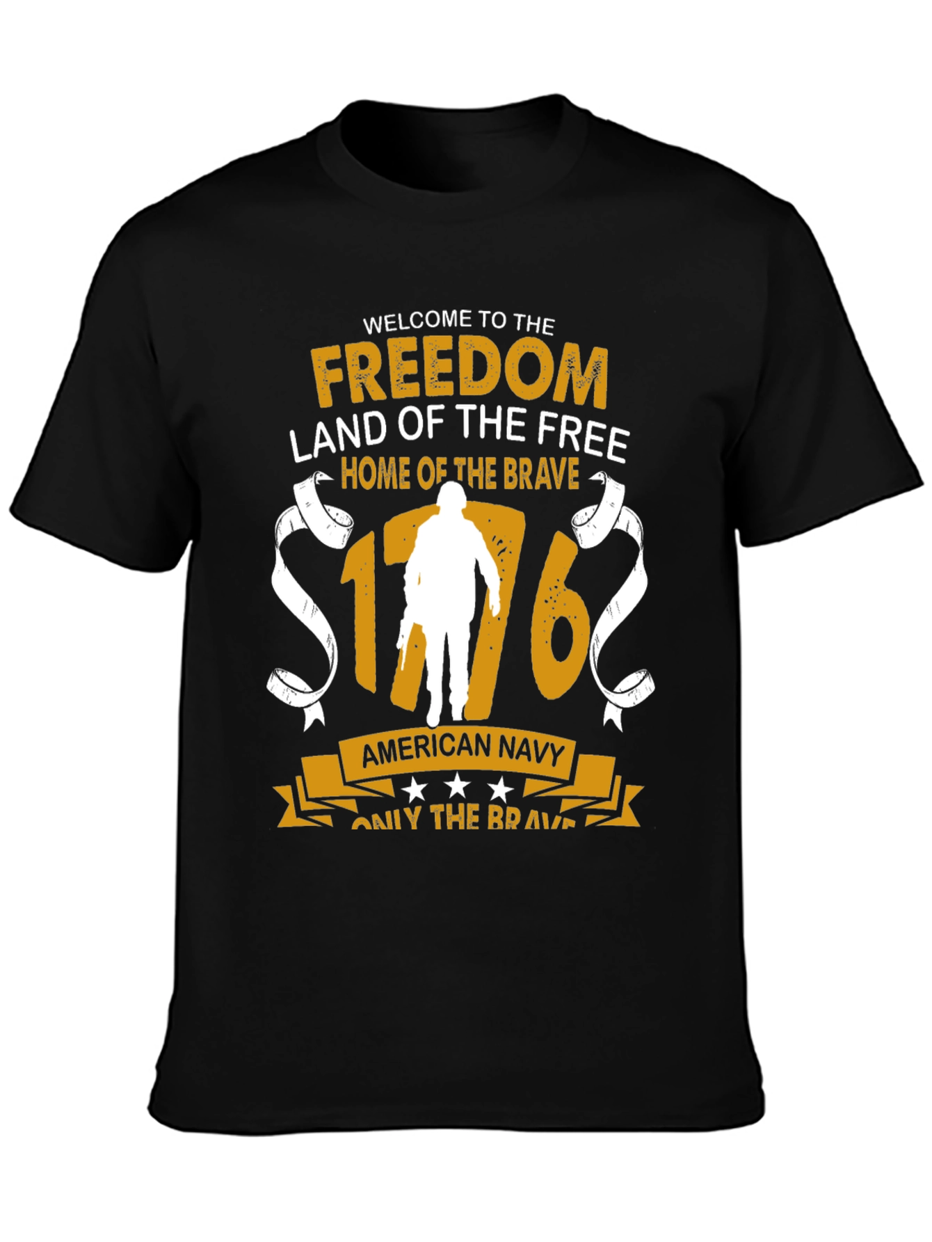 American Navy Patriotic Graphic T-Shirt