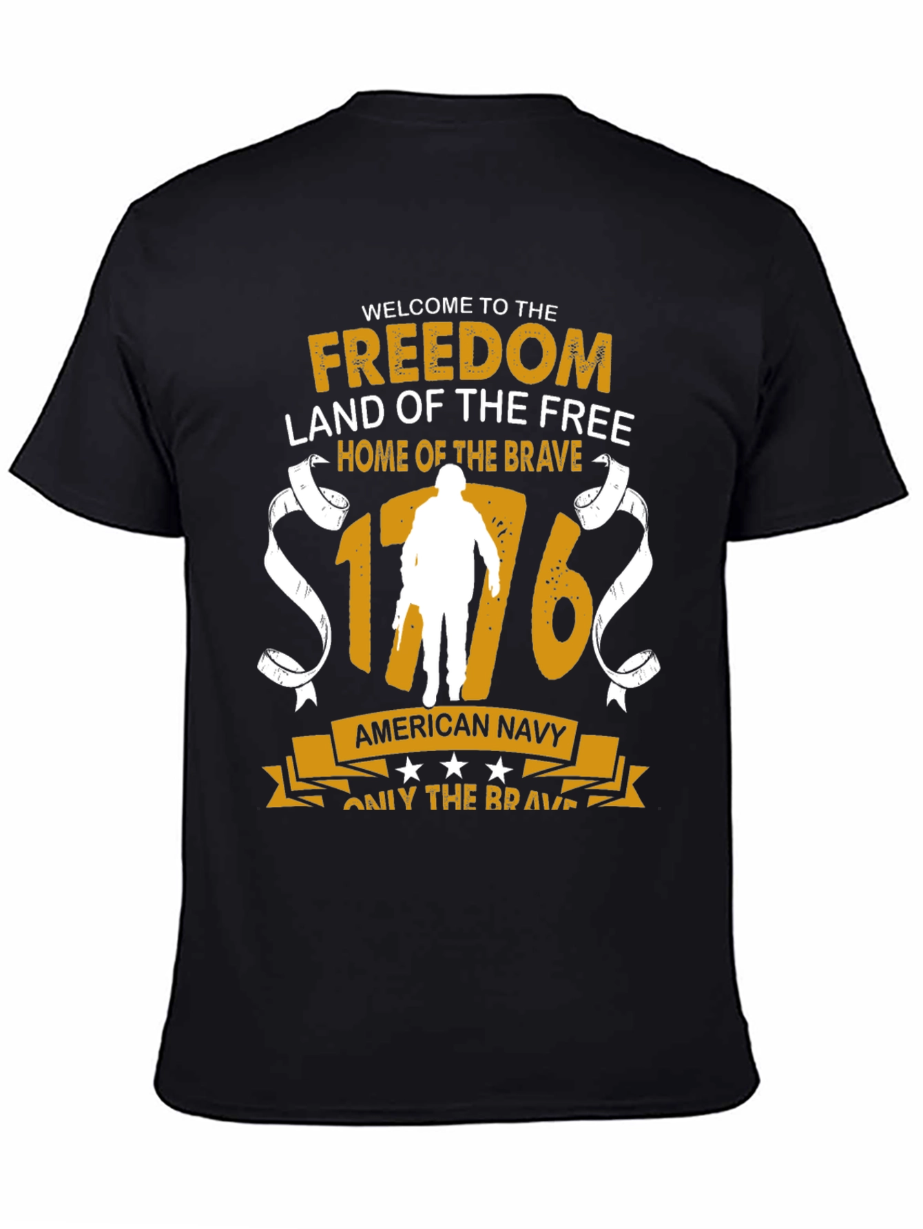 American Navy Patriotic Graphic T-Shirt