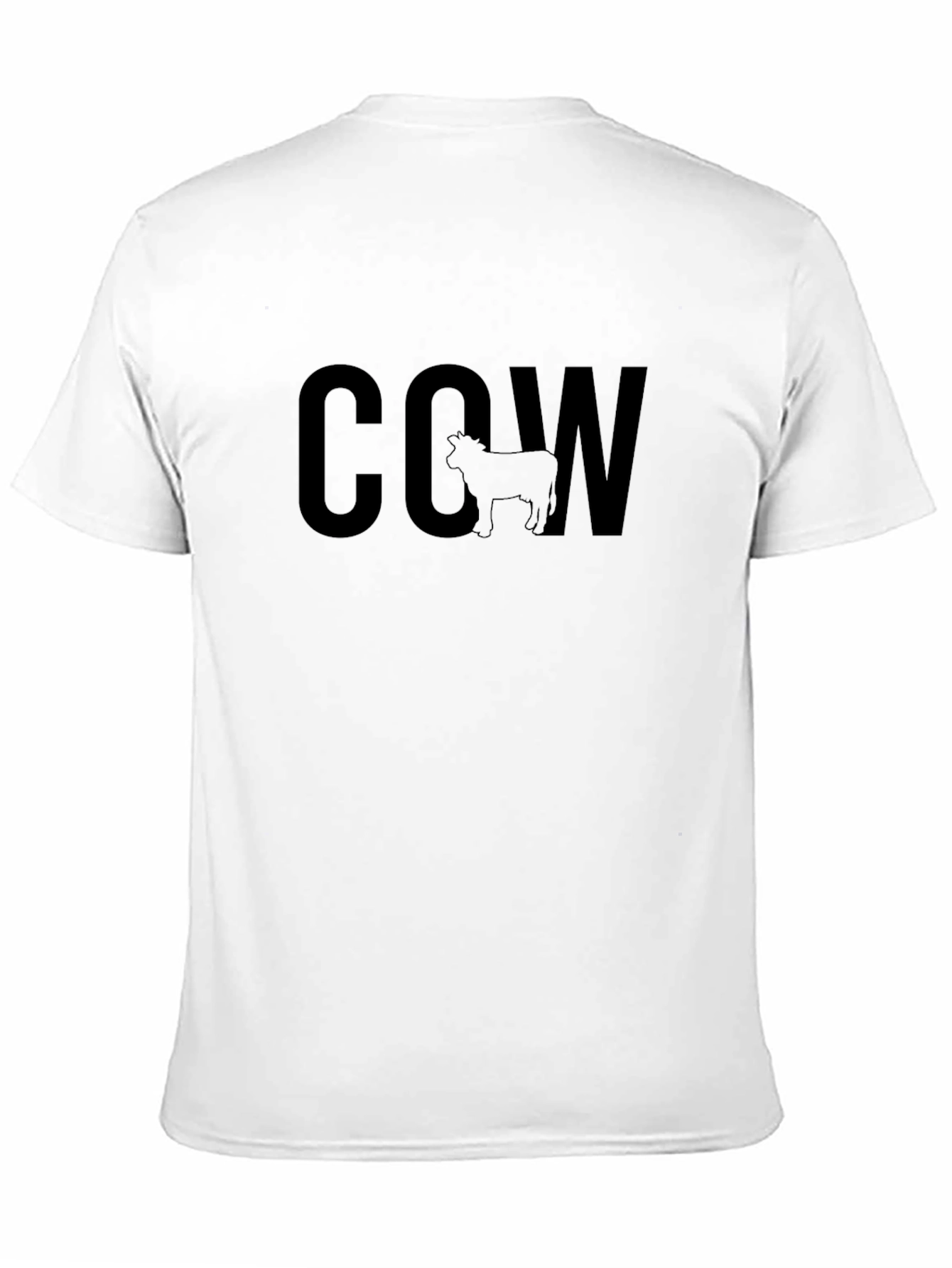 Cow Graphic T-Shirt - Black Unisex Casual Tee