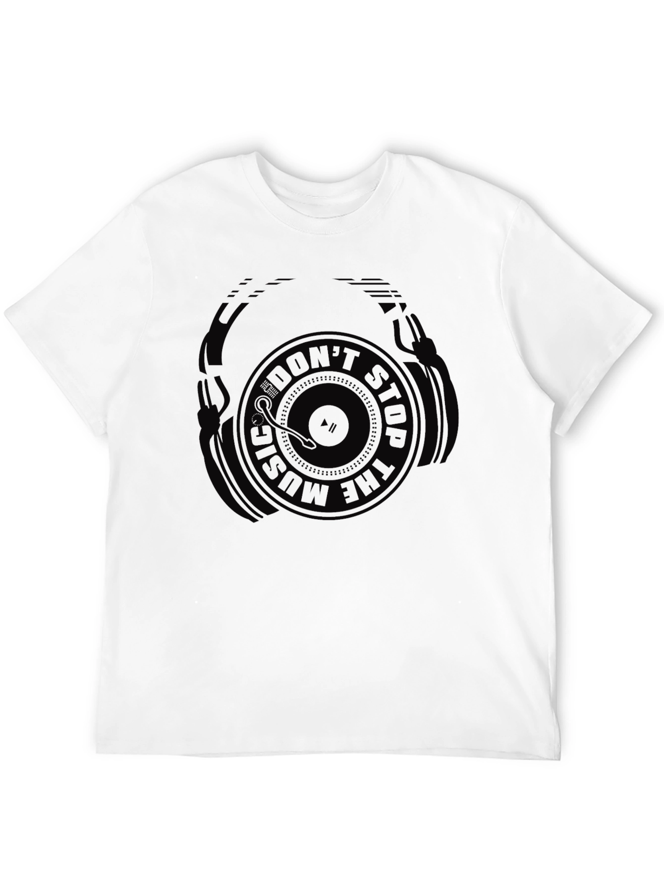 Dont Stop The Music Graphic Tee - Black