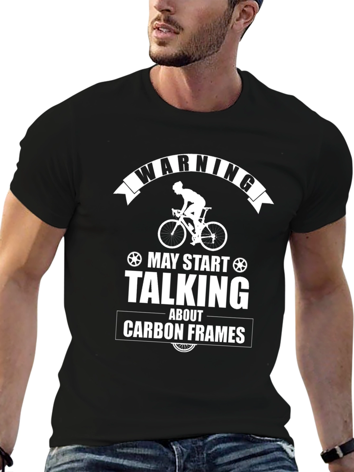 Warning May Start Talking About Carbon Frames Black Tee