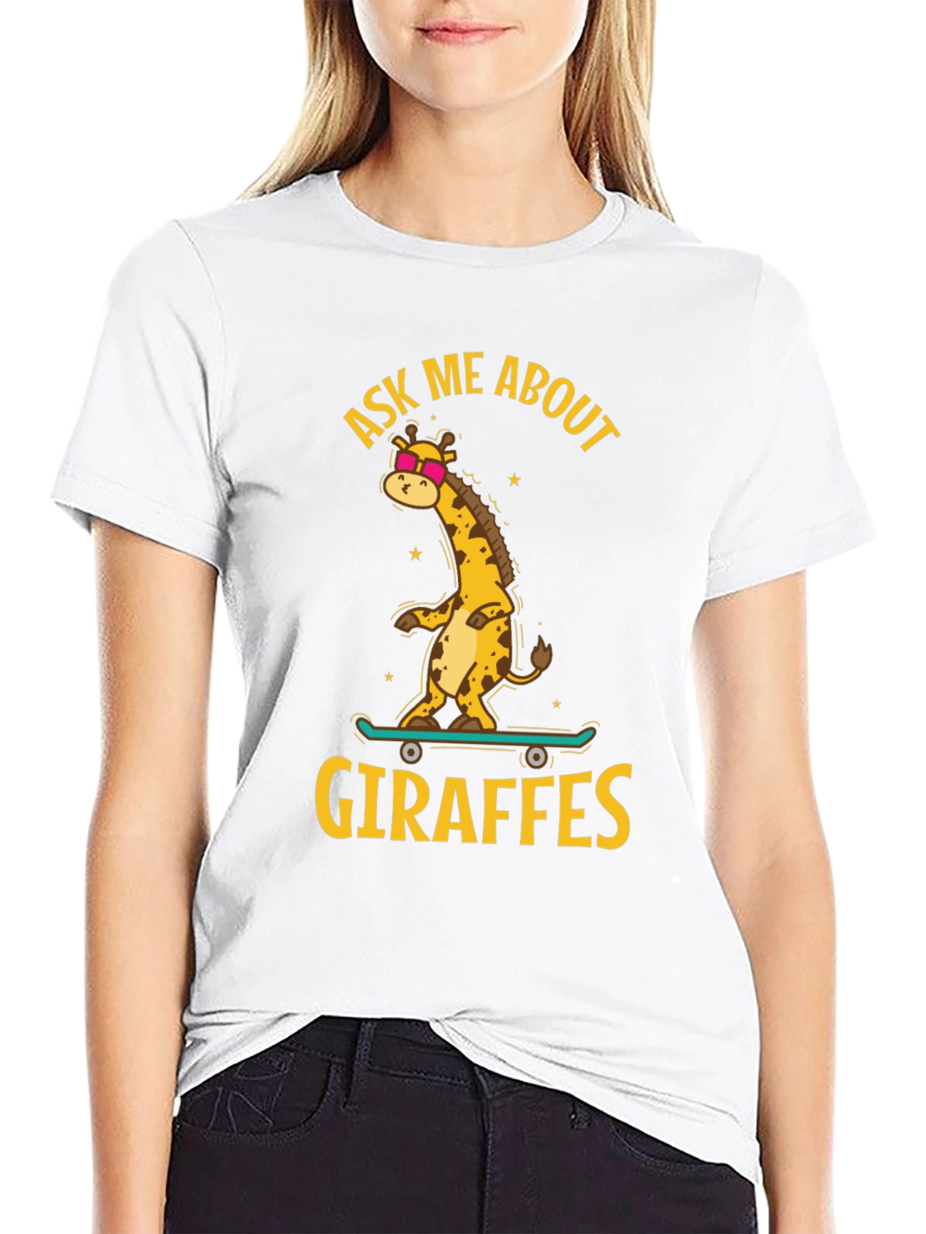 Cool Giraffe Skateboard T-Shirt