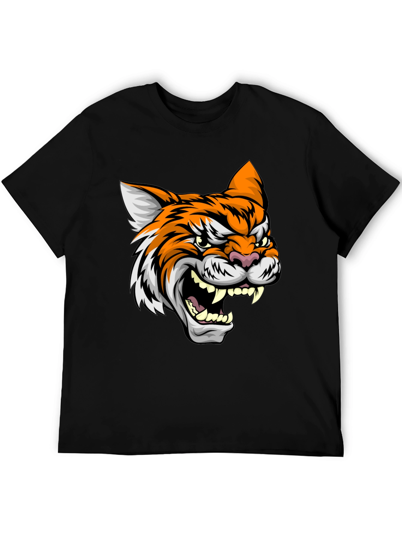 Fierce Tiger Graphic Black Tee