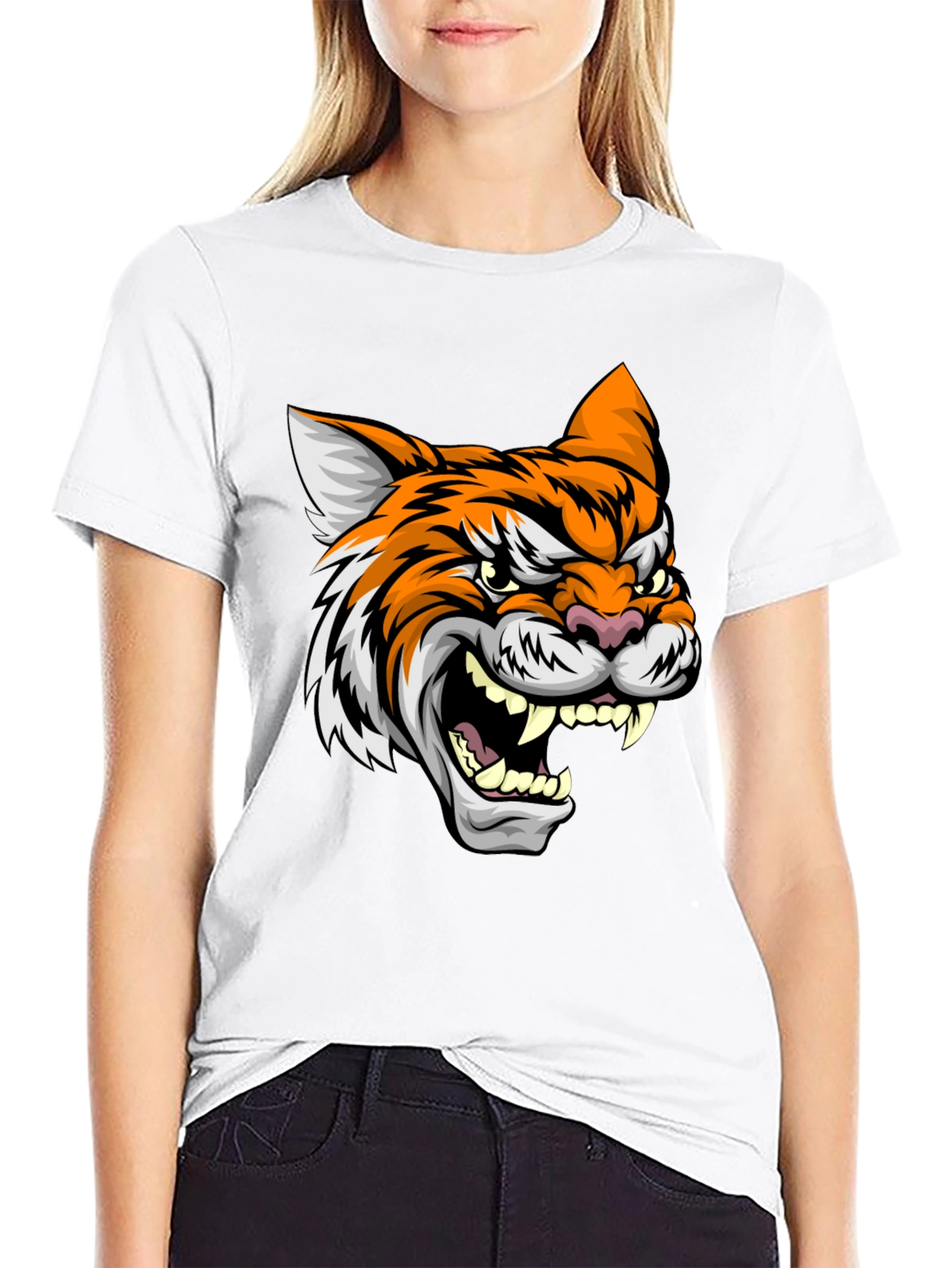Fierce Tiger Graphic Black Tee