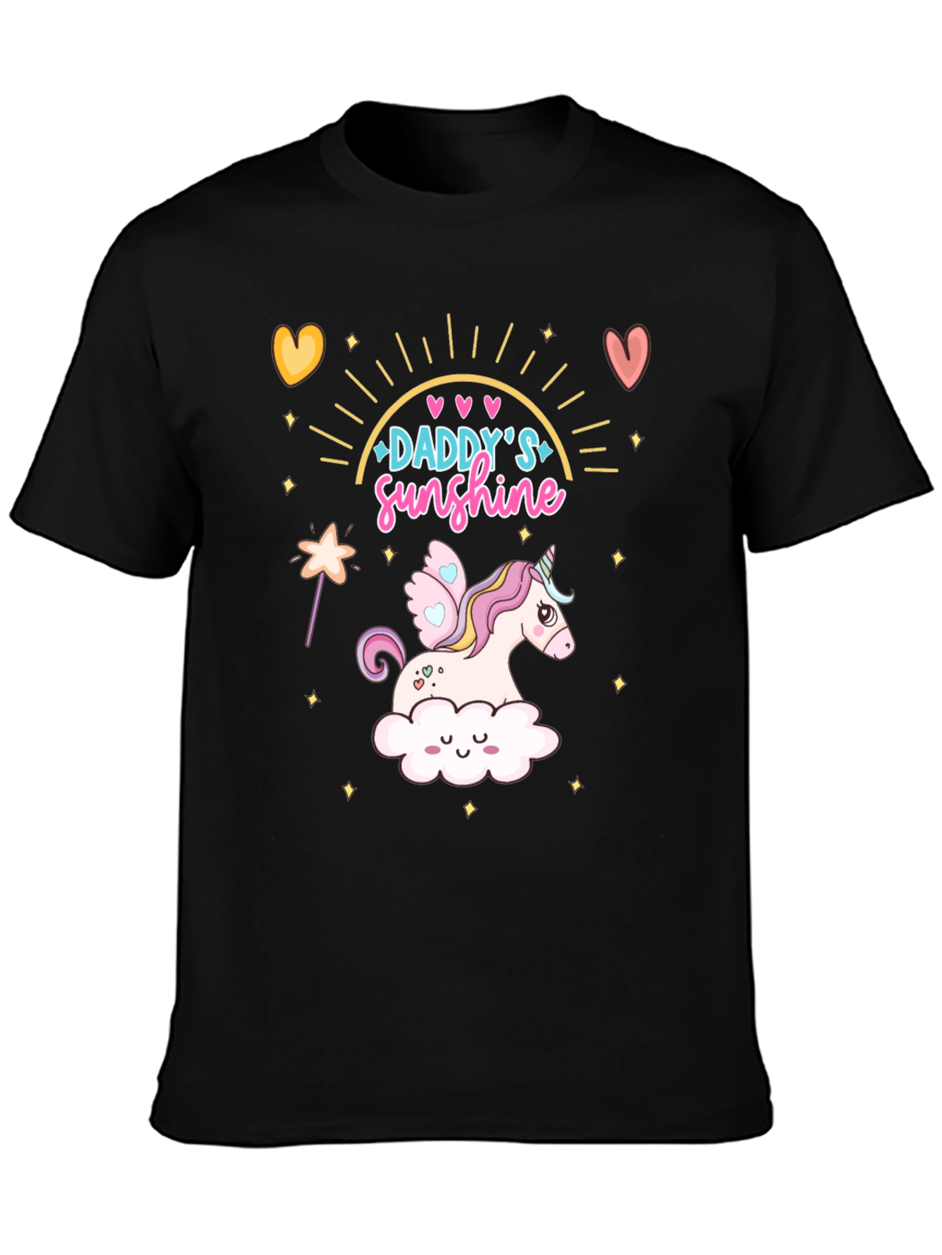 Daddys Sunshine Unicorn Graphic T-Shirt